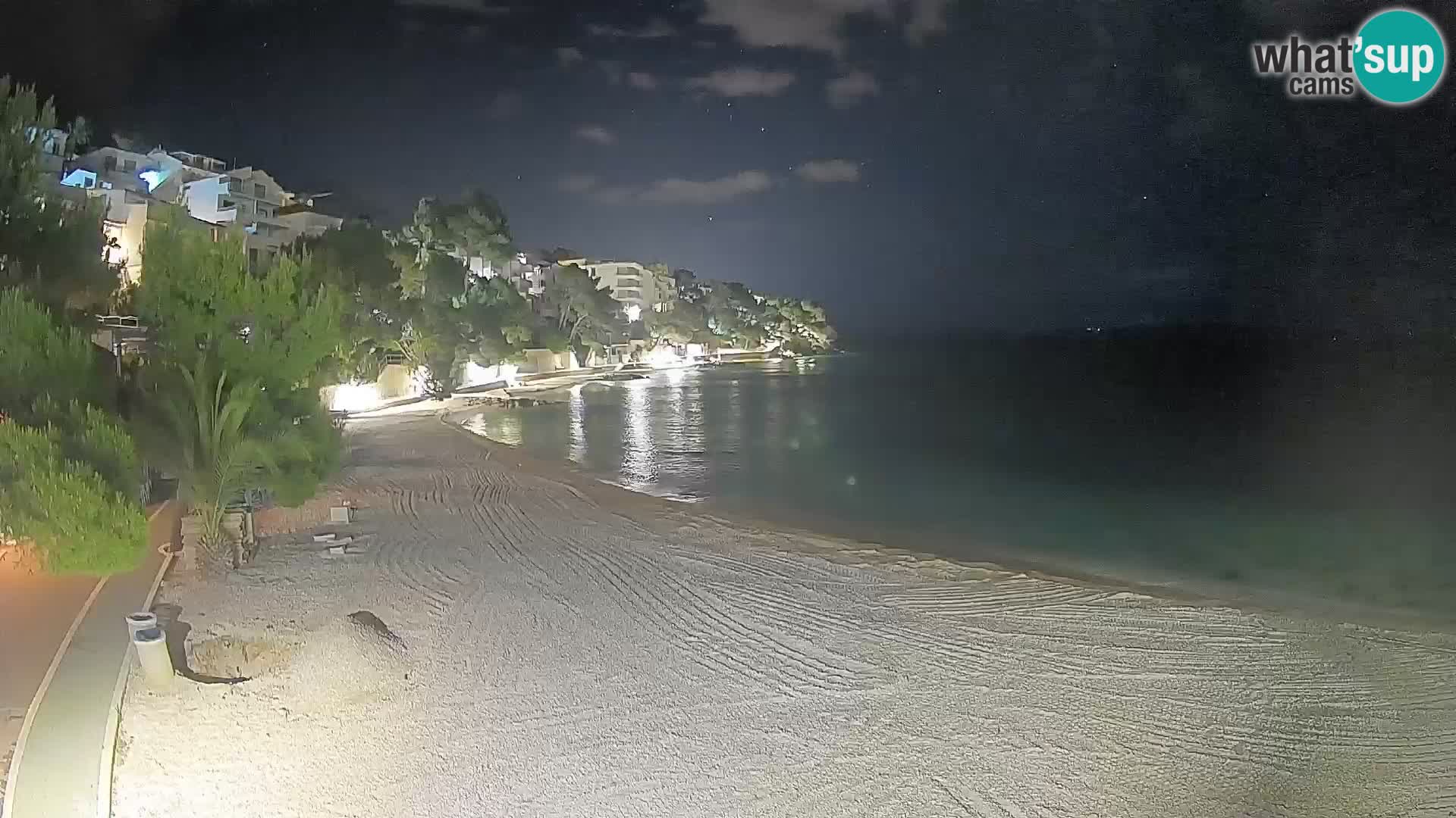 Webcam Lučica Strand Beach Brela – Liveblick von der Adriaküste