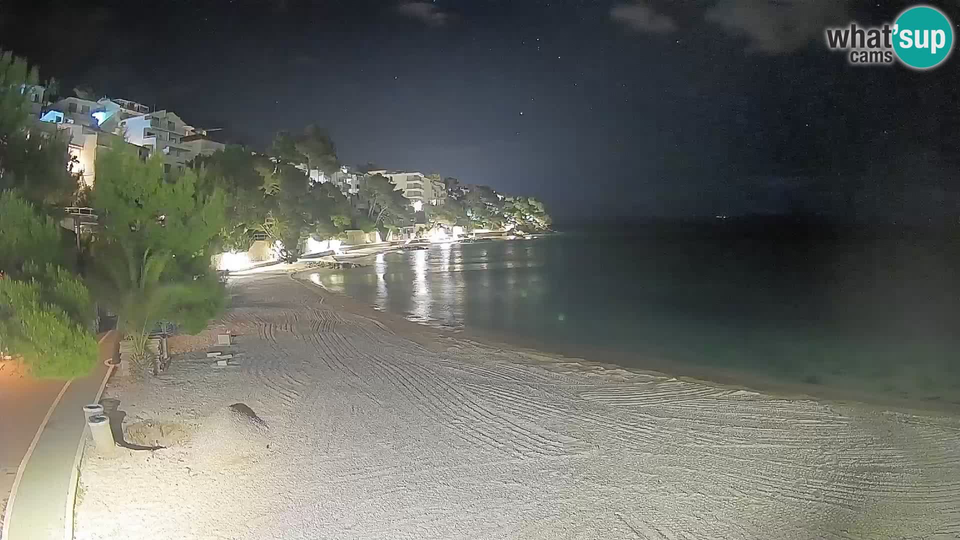 Webcam Plage Lučica Brela – Vue en direct sur la côte adriatique