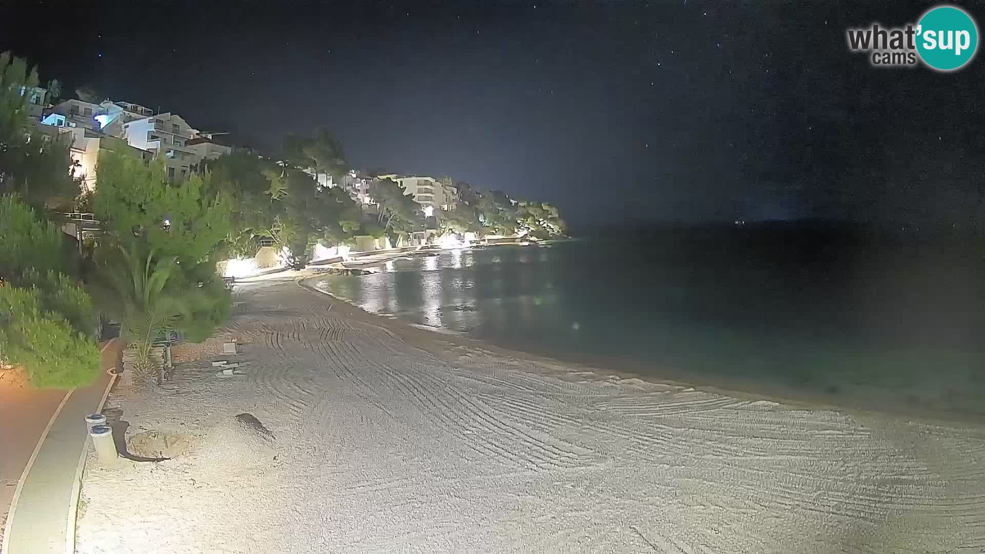 Webcam Lučica Strand Beach Brela – Liveblick von der Adriaküste