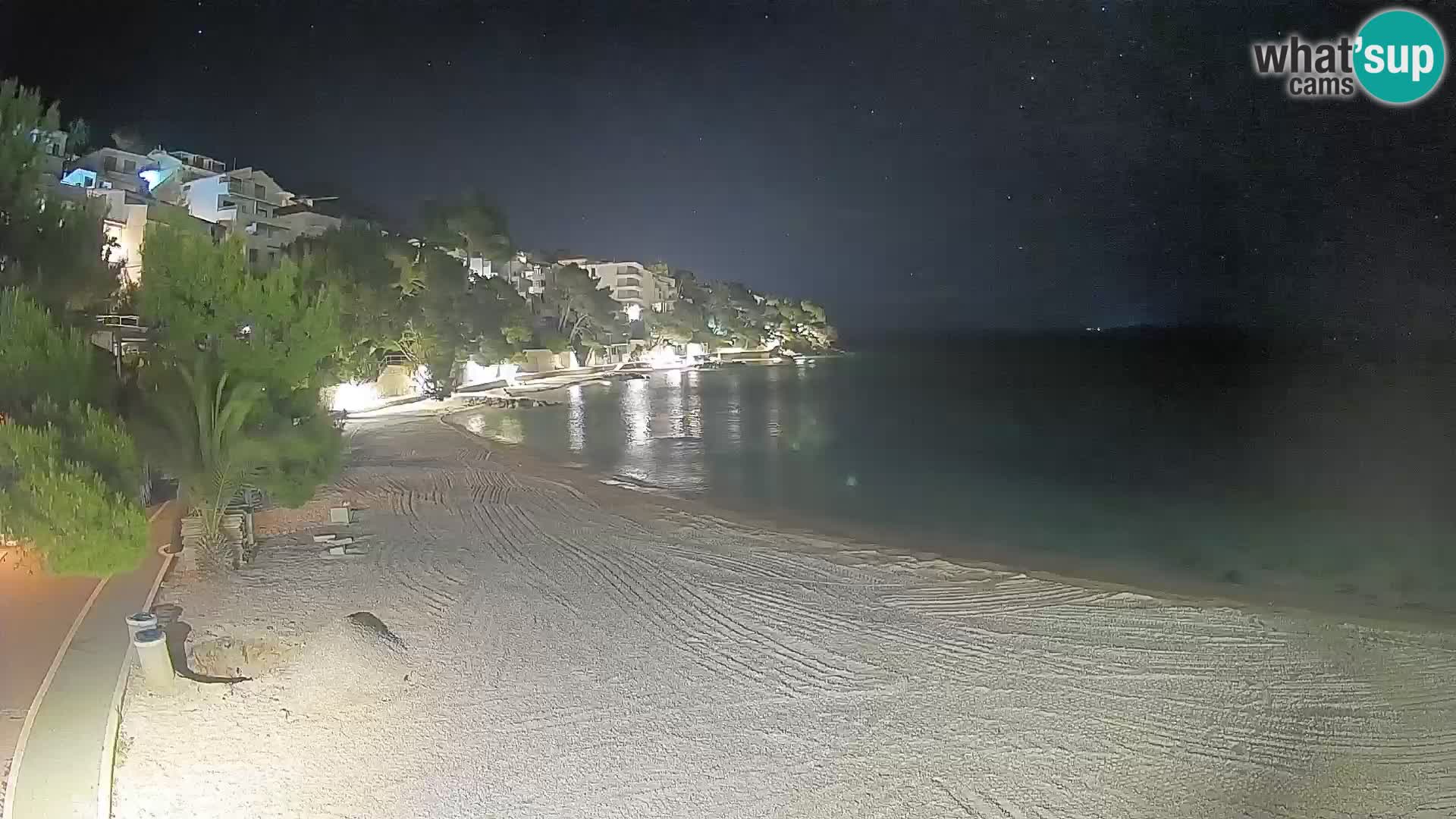 Webcam Plage Lučica Brela – Vue en direct sur la côte adriatique