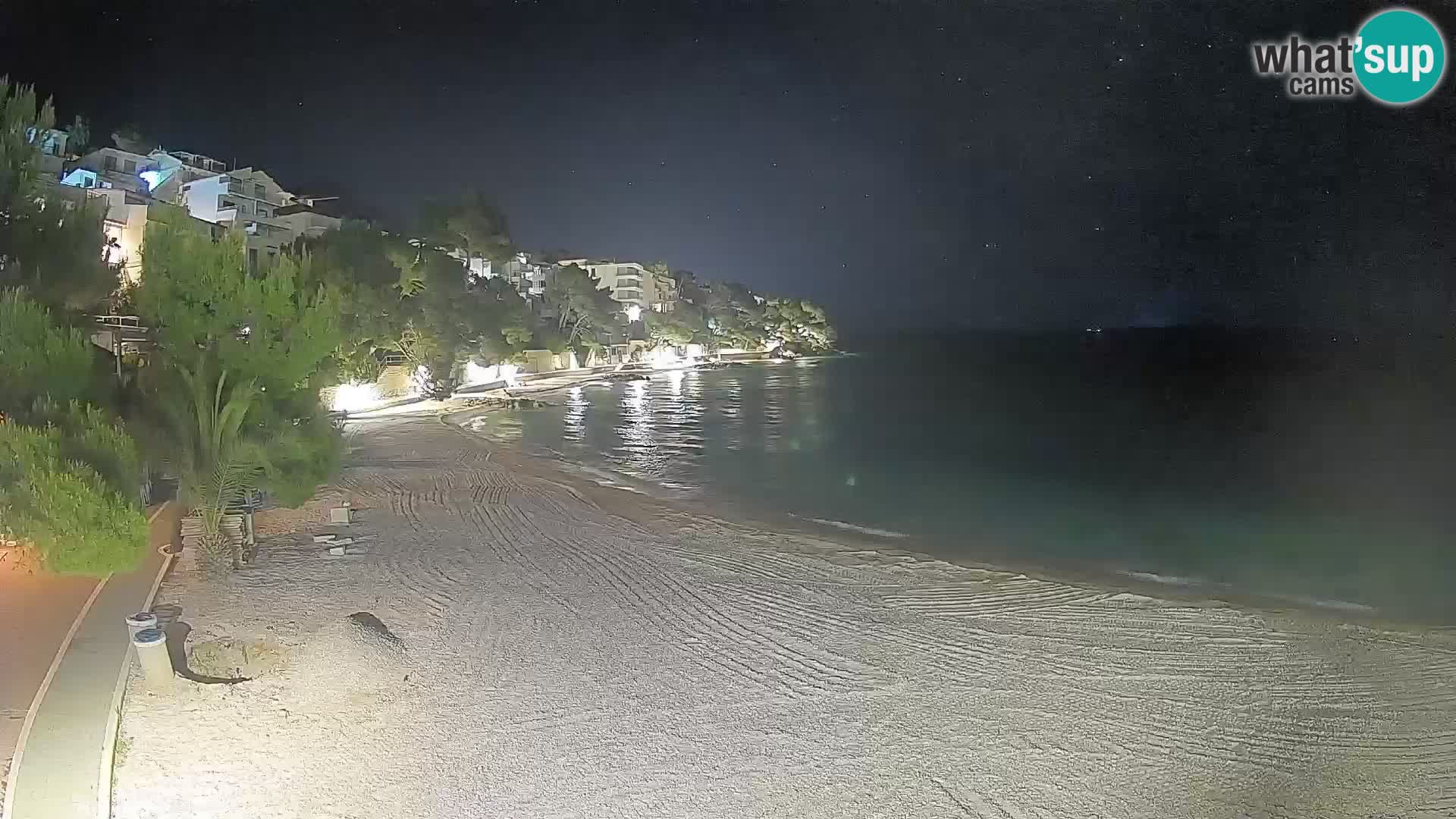 Webcam Plage Lučica Brela – Vue en direct sur la côte adriatique