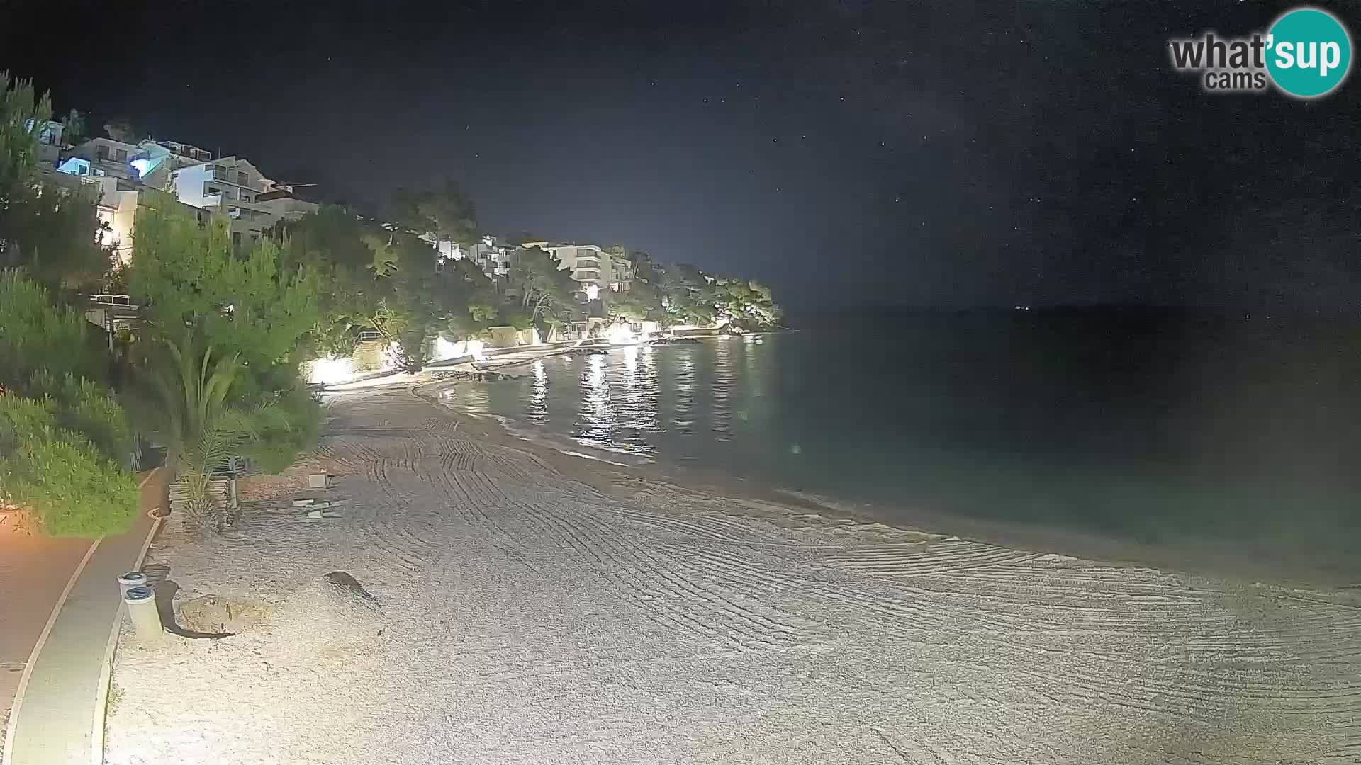 Webcam Plage Lučica Brela – Vue en direct sur la côte adriatique
