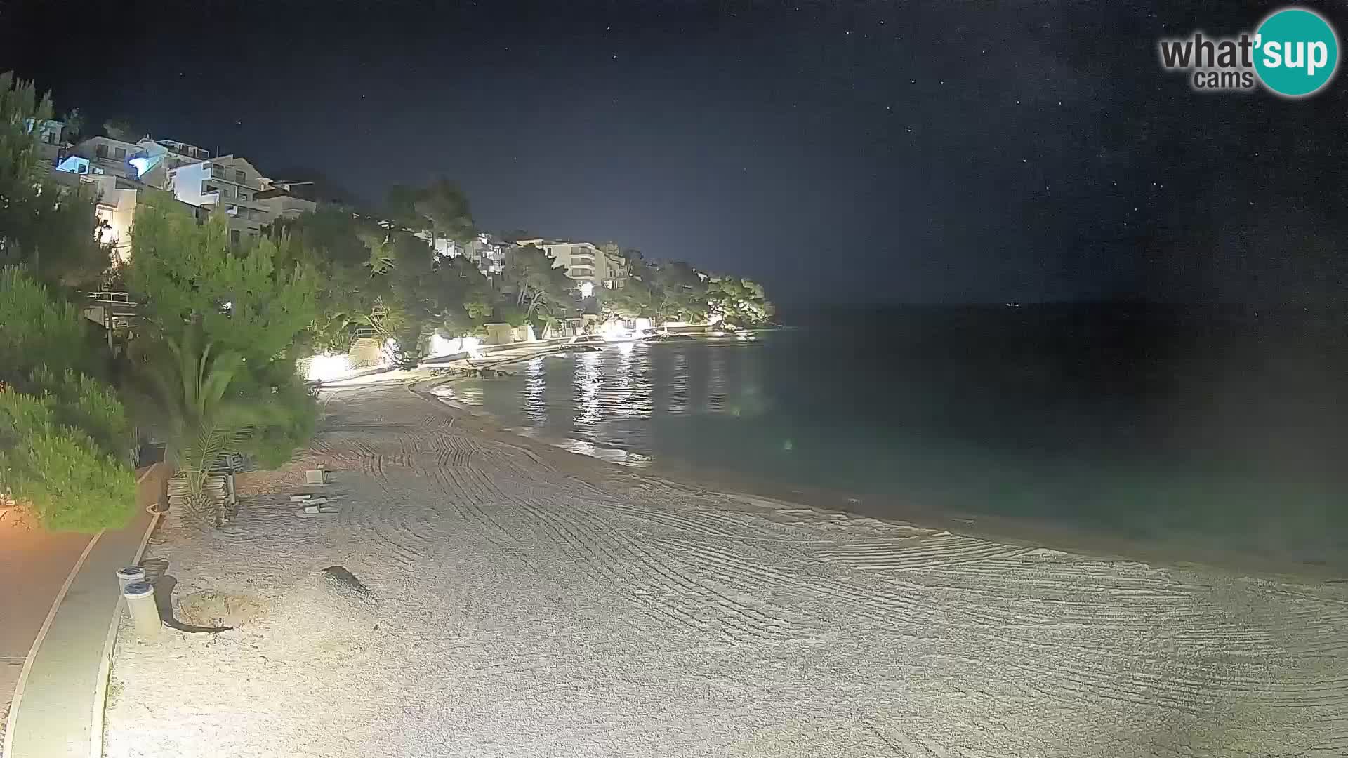 Webcam Plage Lučica Brela – Vue en direct sur la côte adriatique