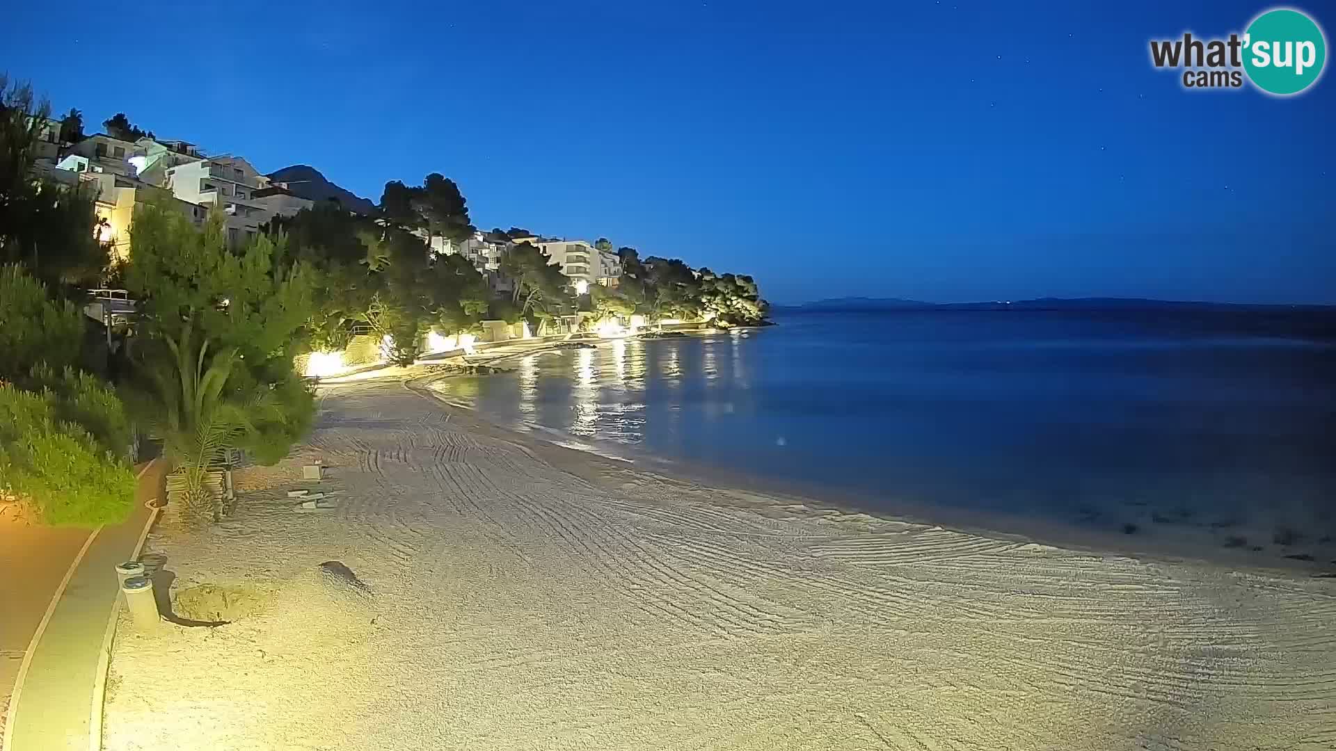 Webcam Spiaggia Lučica Brela – Vista live sulla costa adriatica