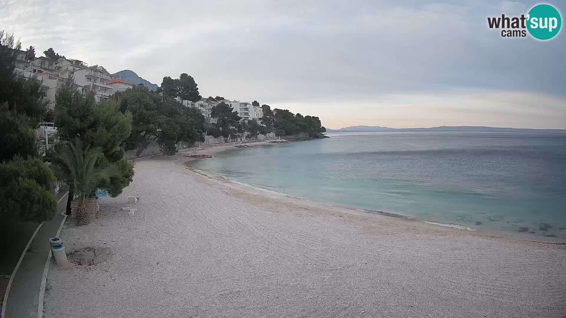 Webcam Playa Lučica Brela – Vista en directo de la costa adriática