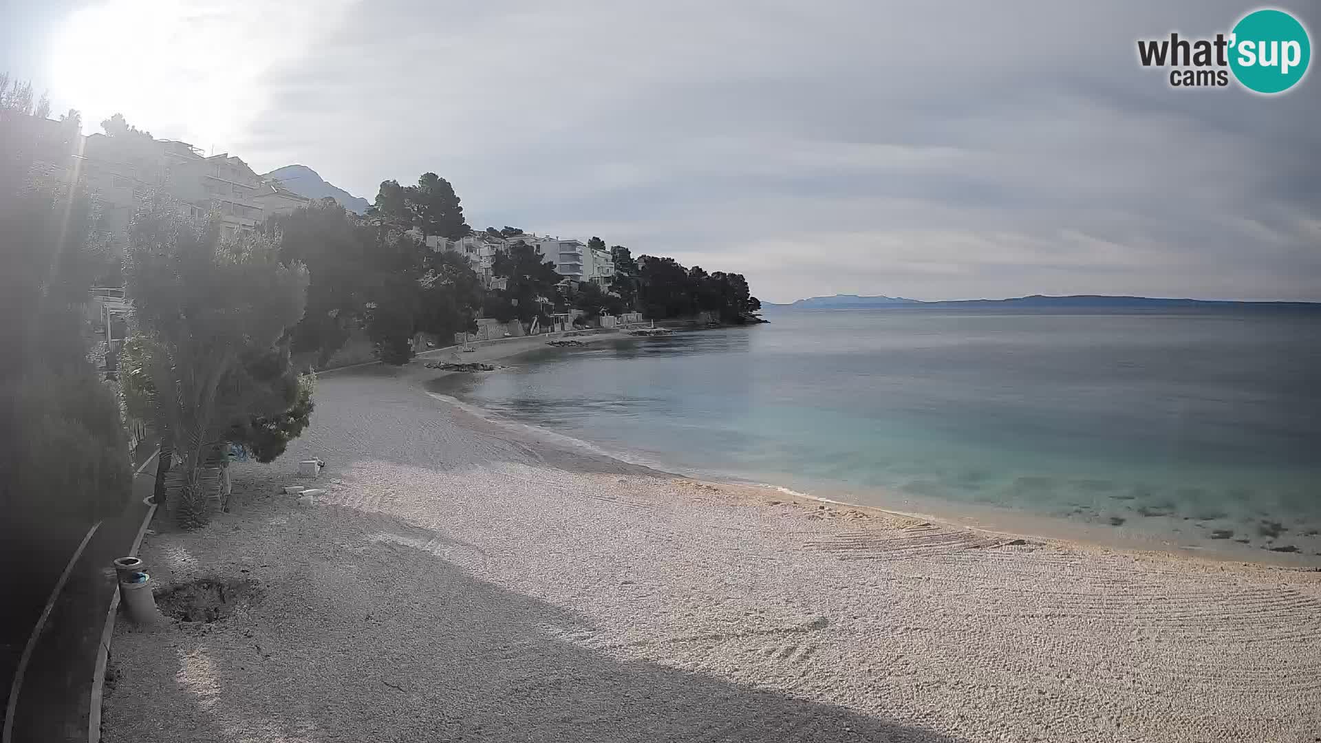 Webcam Spiaggia Lučica Brela – Vista live sulla costa adriatica