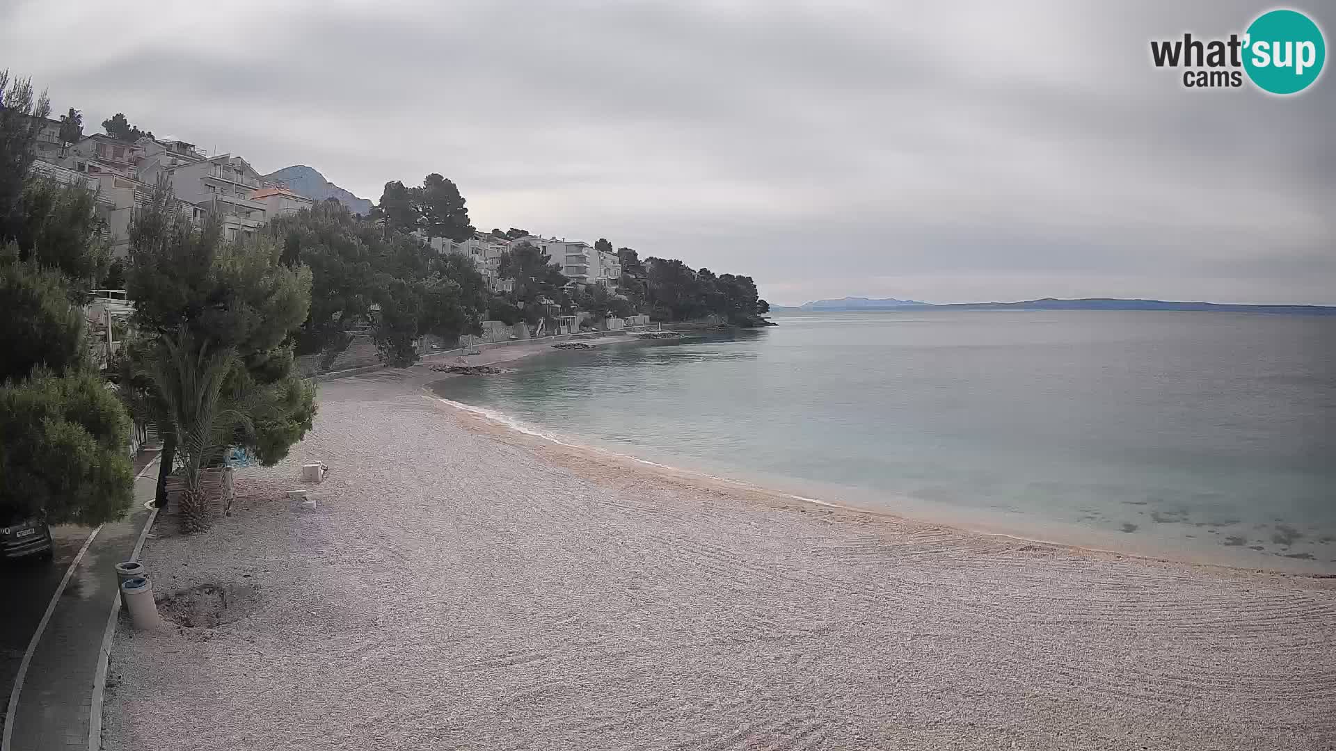 Webcam Spiaggia Lučica Brela – Vista live sulla costa adriatica