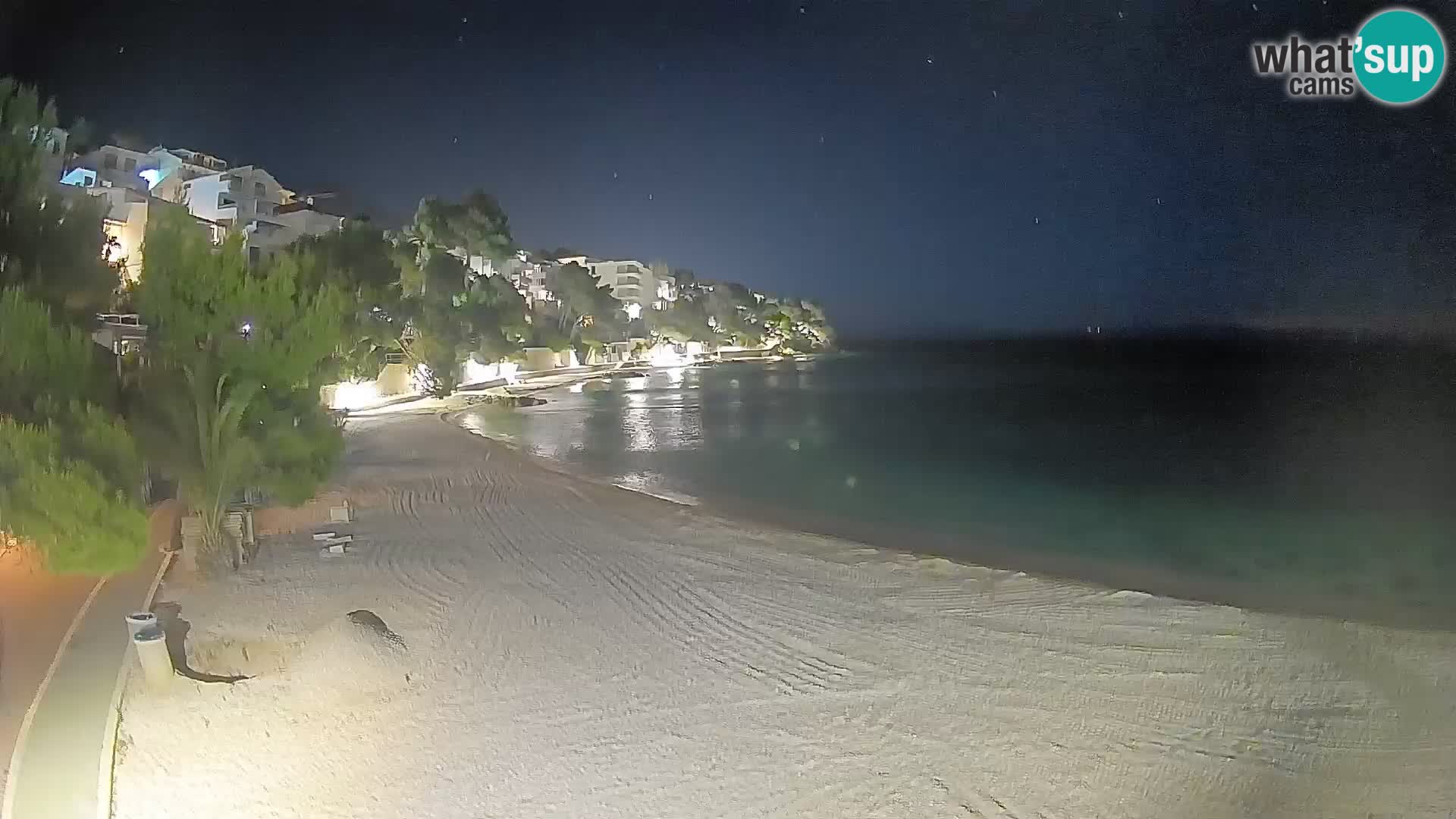 Webcam Lučica Strand Beach Brela – Liveblick von der Adriaküste