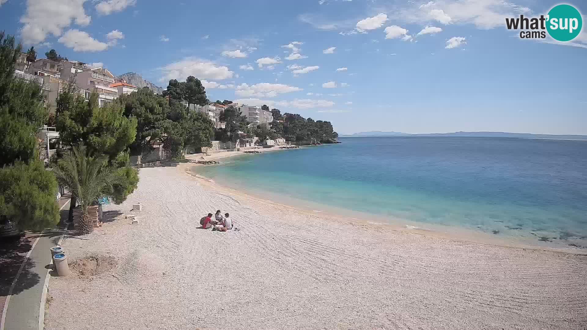Webcam Spiaggia Lučica Brela – Vista live sulla costa adriatica