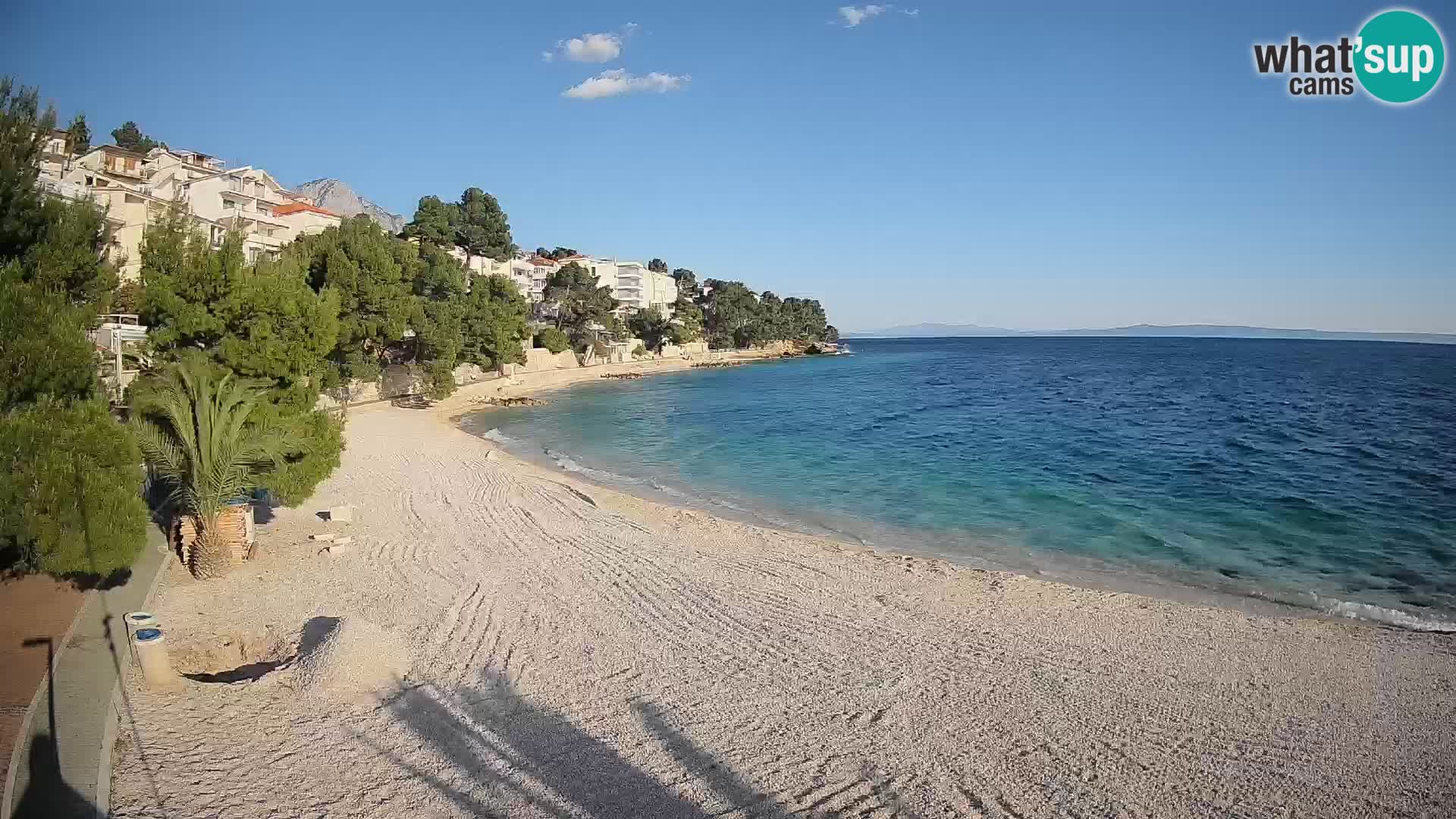 Webcam Spiaggia Lučica Brela – Vista live sulla costa adriatica