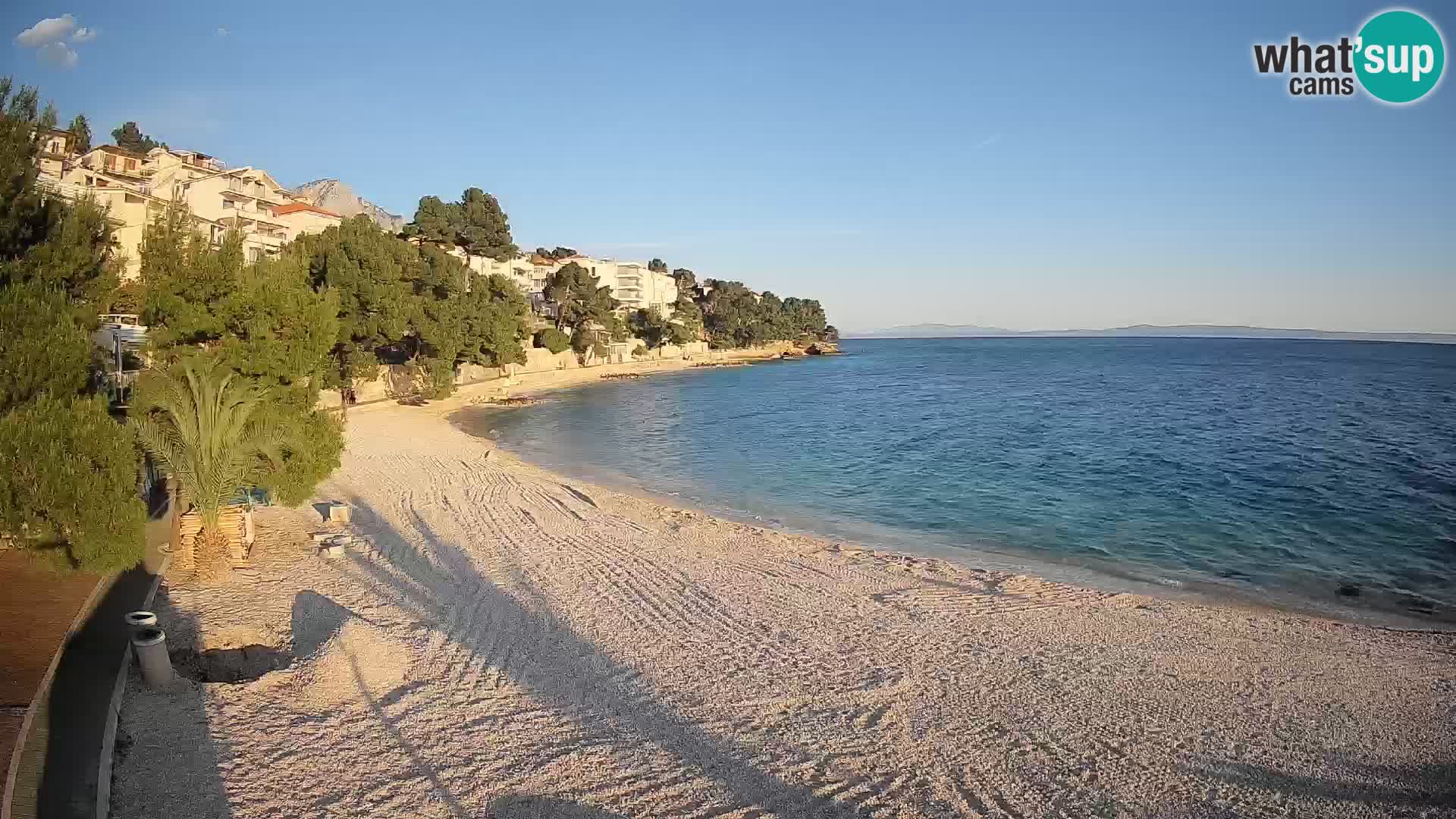 Webcam Spiaggia Lučica Brela – Vista live sulla costa adriatica