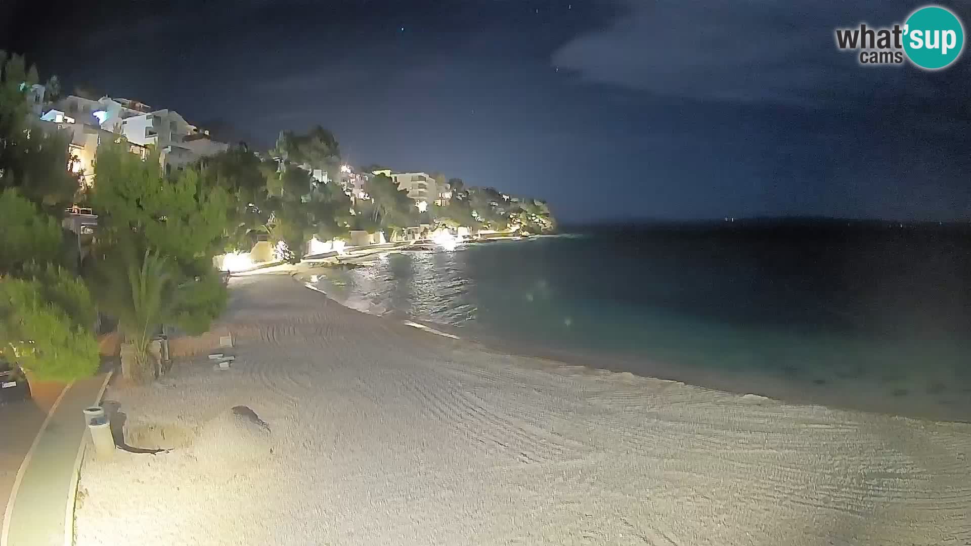 Webcam Playa Lučica Brela – Vista en directo de la costa adriática