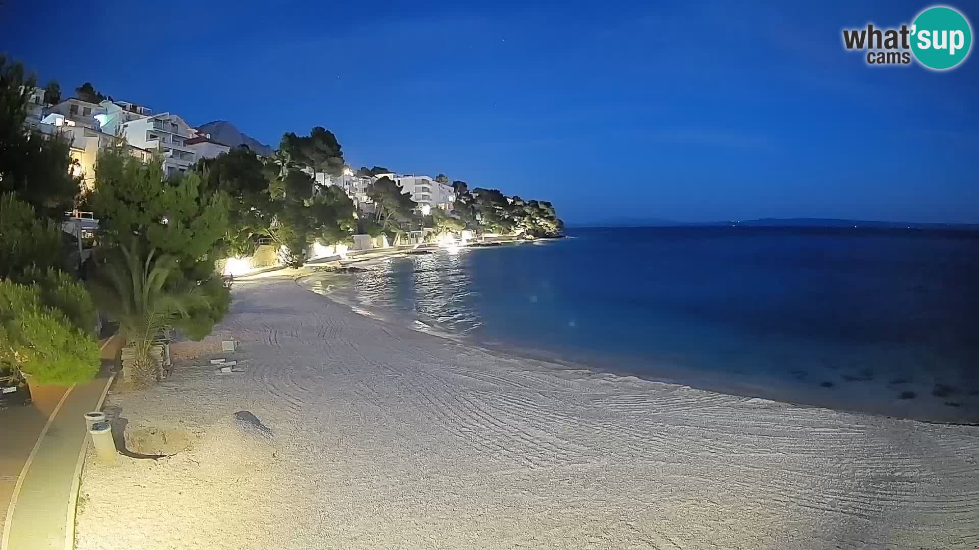 Webcam Spiaggia Lučica Brela – Vista live sulla costa adriatica