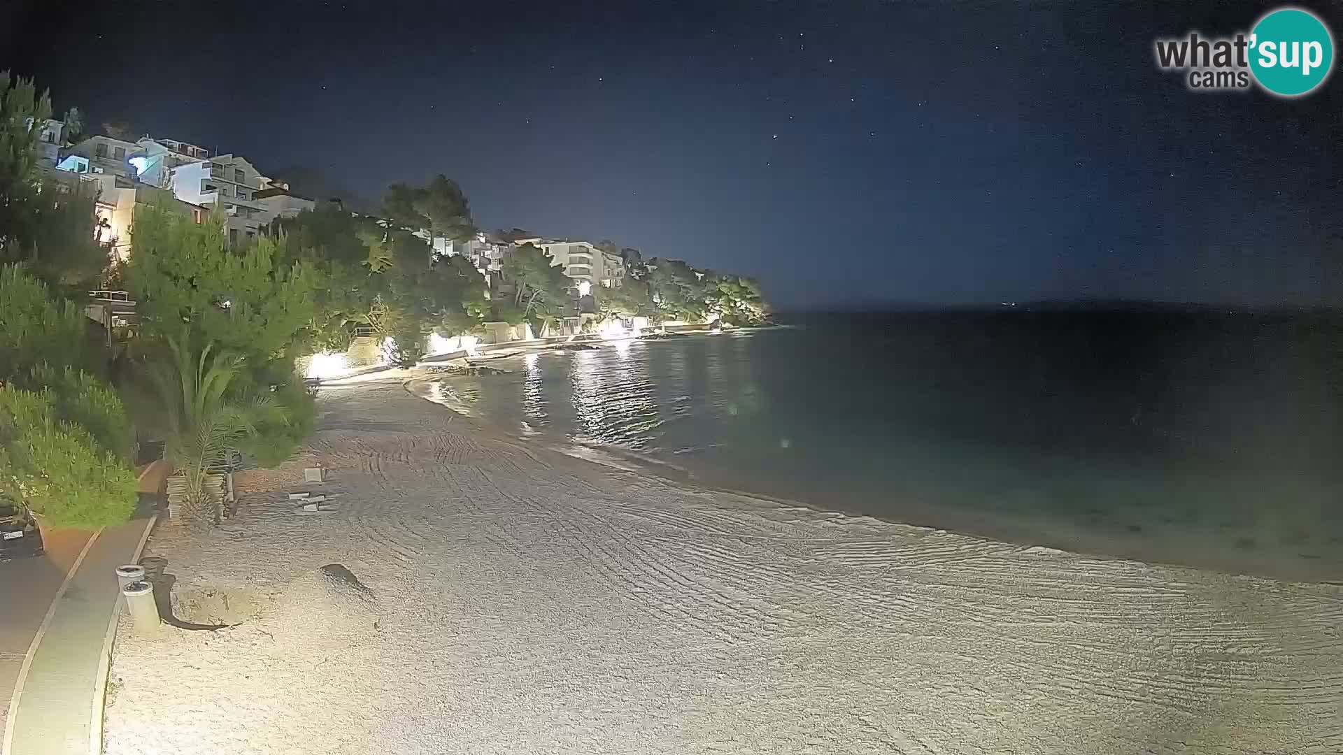 Webcam Spiaggia Lučica Brela – Vista live sulla costa adriatica