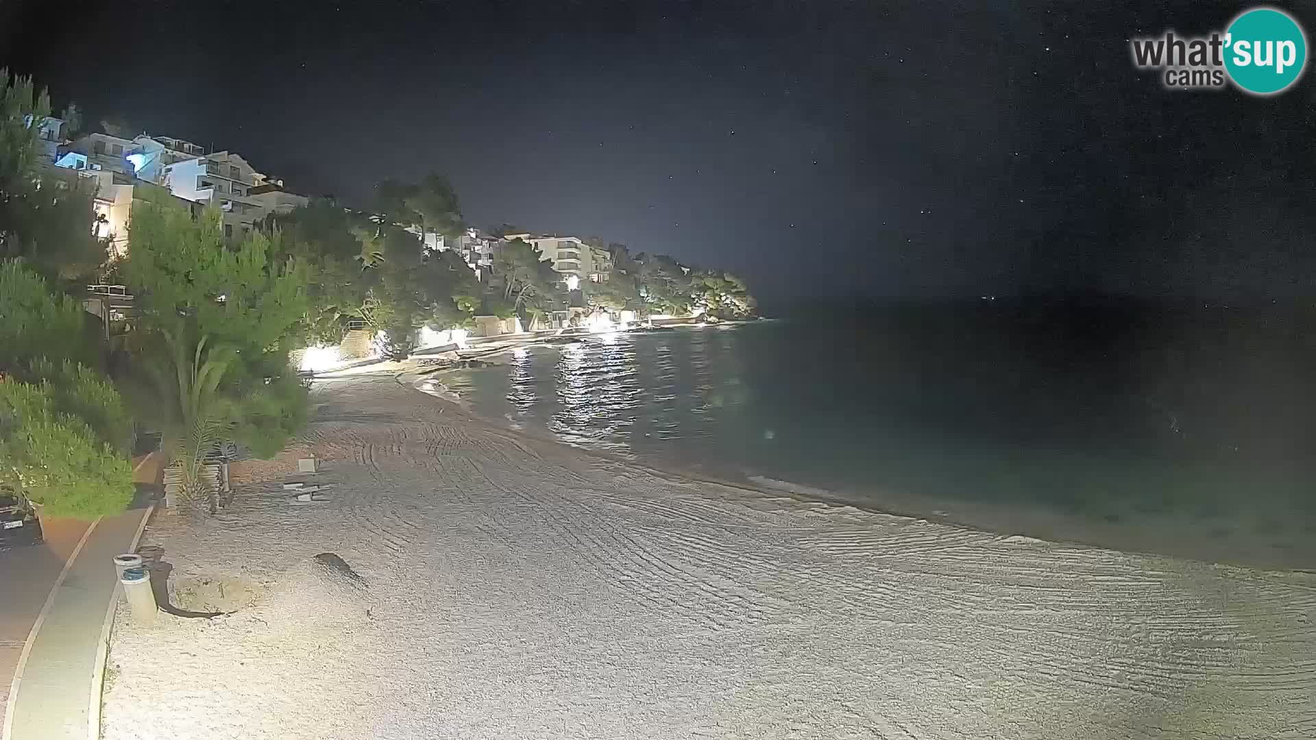 Webcam Spiaggia Lučica Brela – Vista live sulla costa adriatica
