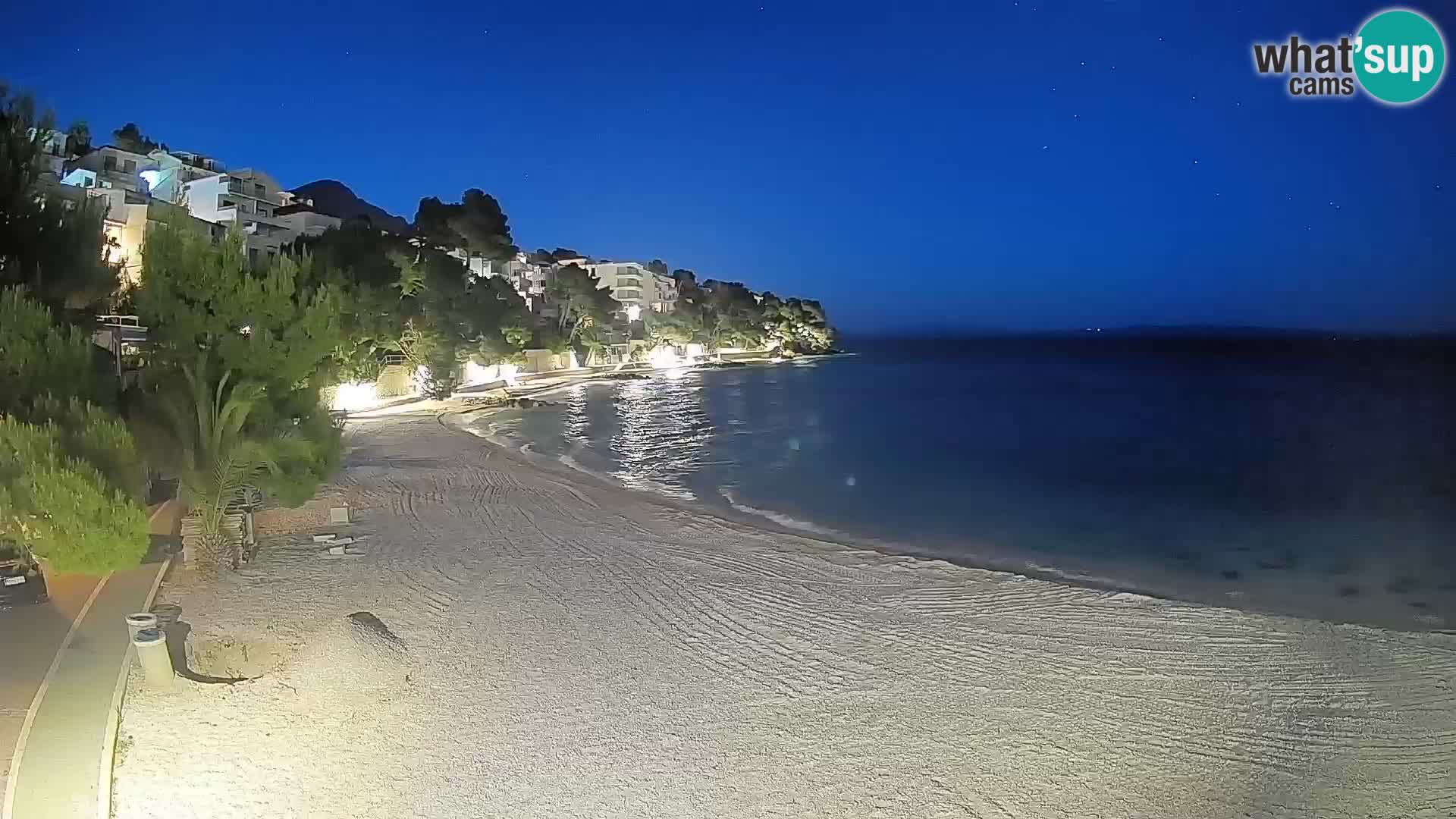 Webcam Lučica Strand Beach Brela – Liveblick von der Adriaküste
