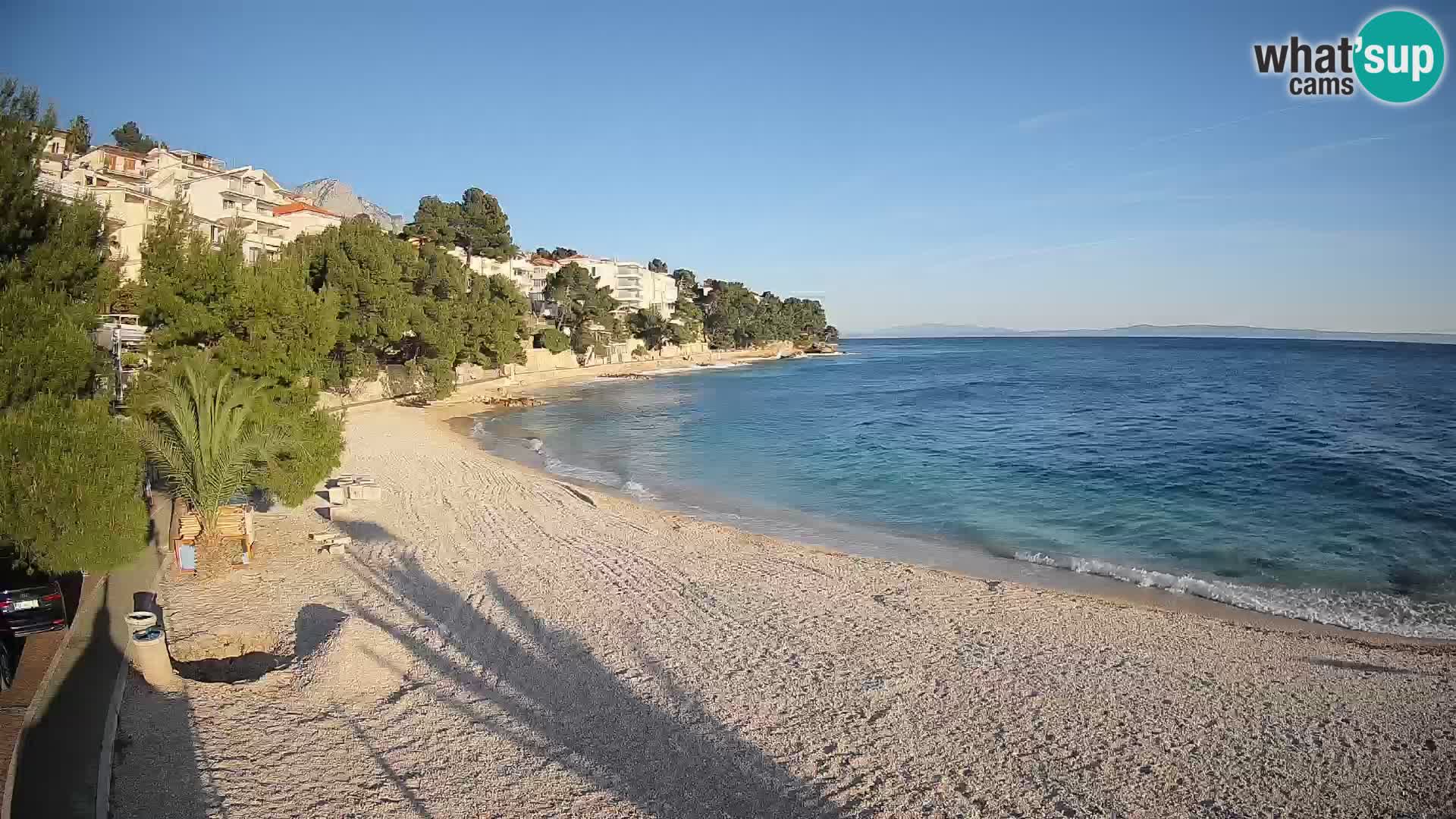 Webcam Lučica Beach Brela – Live View from the Adriatic Coast