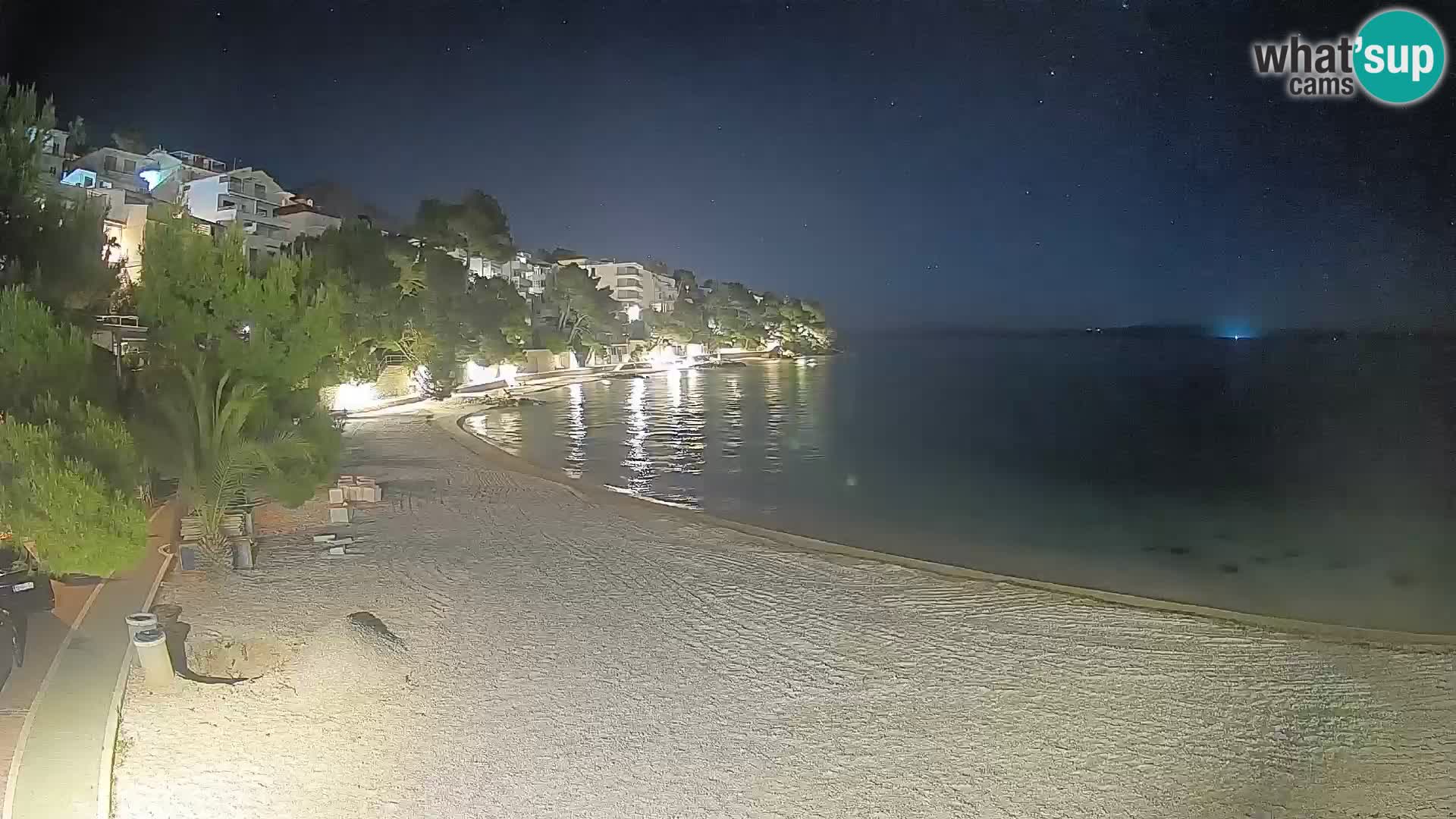 Webcam Lučica Strand Beach Brela – Liveblick von der Adriaküste
