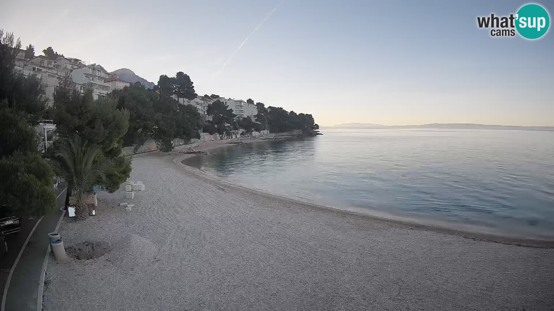 Webcam Spiaggia Lučica Brela – Vista live sulla costa adriatica