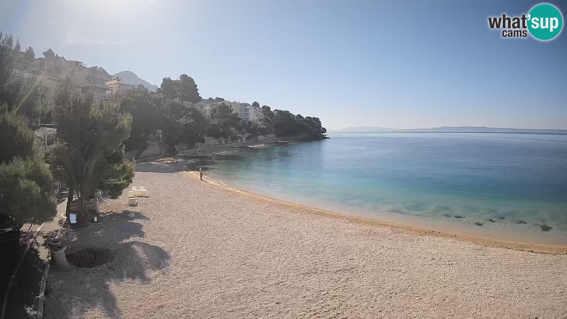 Webcam Playa Lučica Brela – Vista en directo de la costa adriática