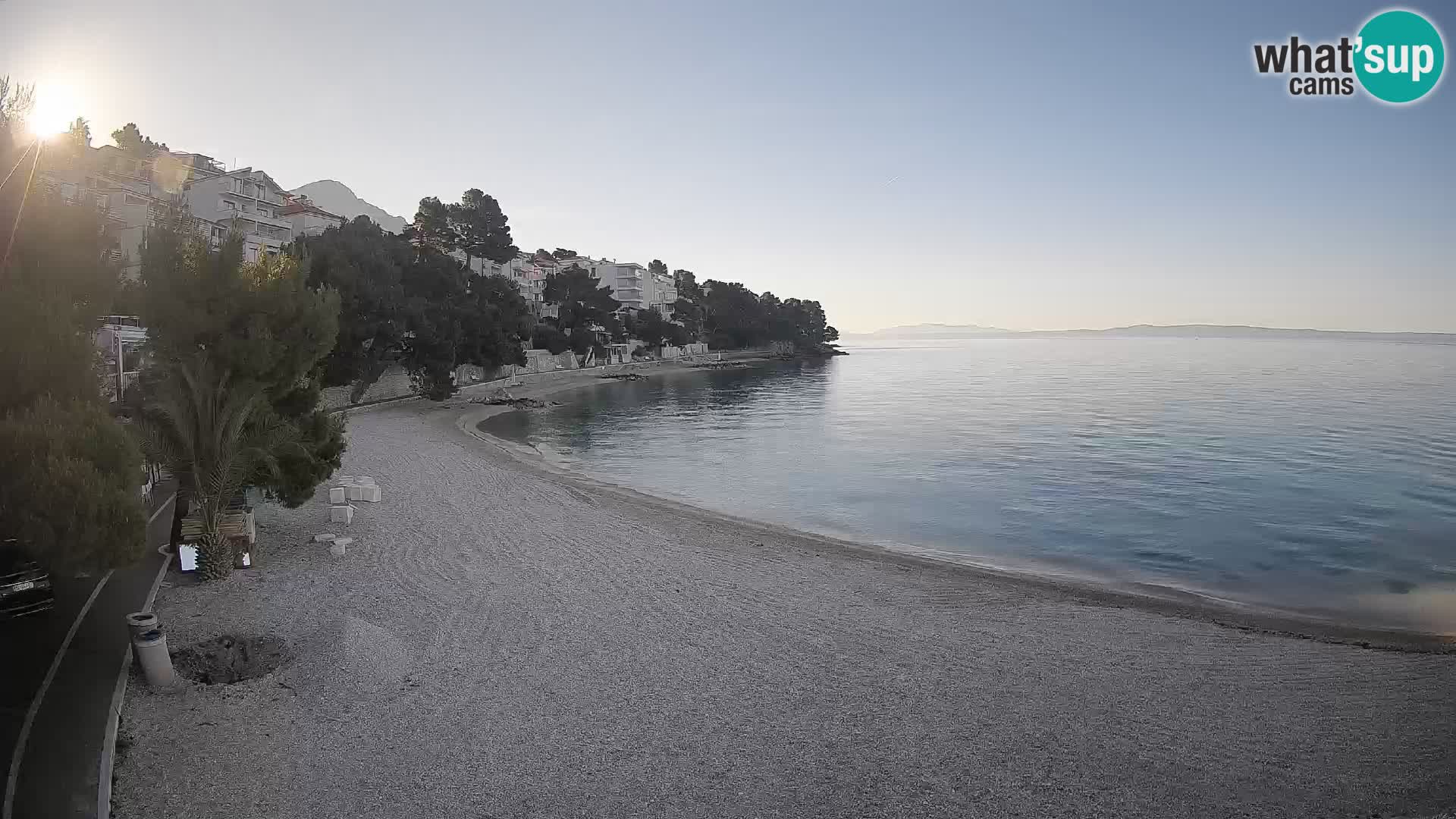 Webcam Plage Lučica Brela – Vue en direct sur la côte adriatique