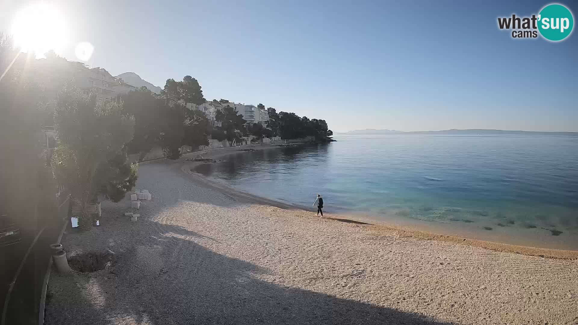 Webcam Plage Lučica Brela – Vue en direct sur la côte adriatique