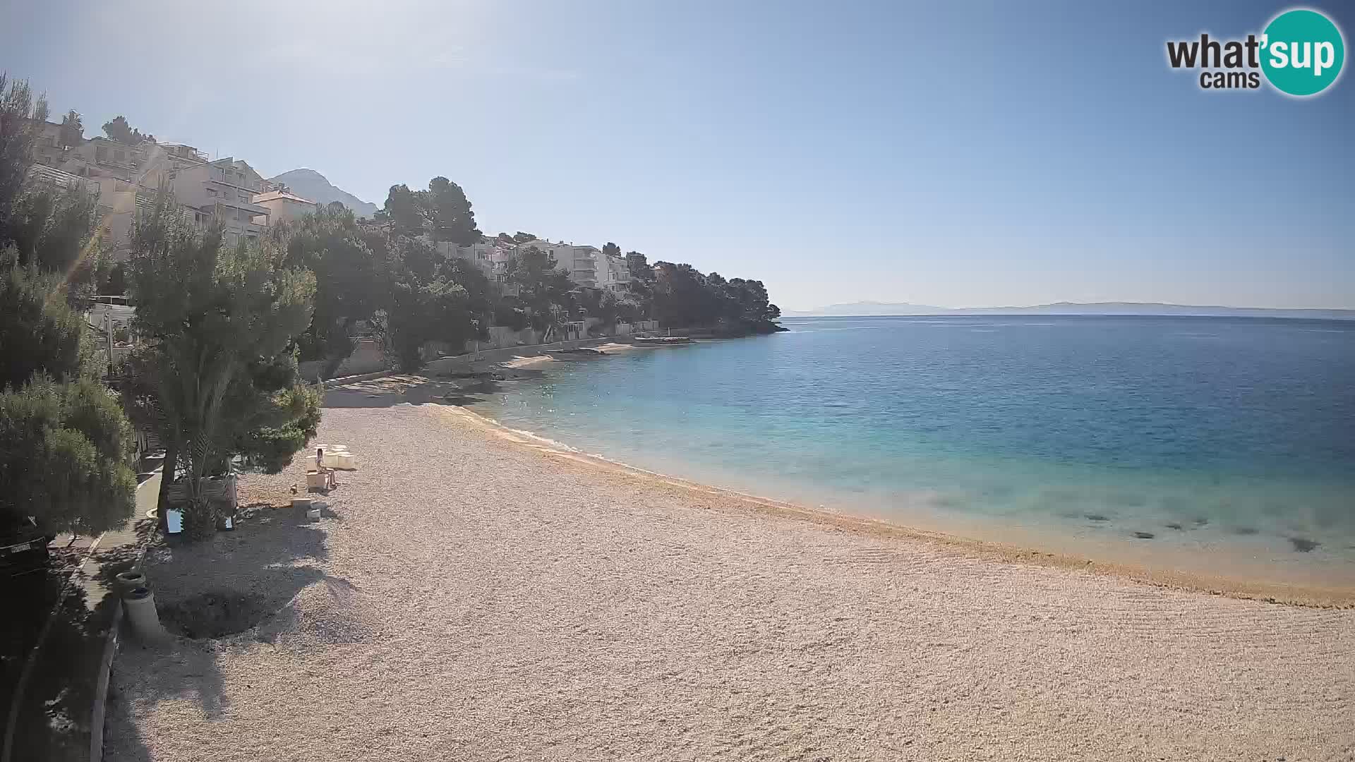 Webcam Spiaggia Lučica Brela – Vista live sulla costa adriatica