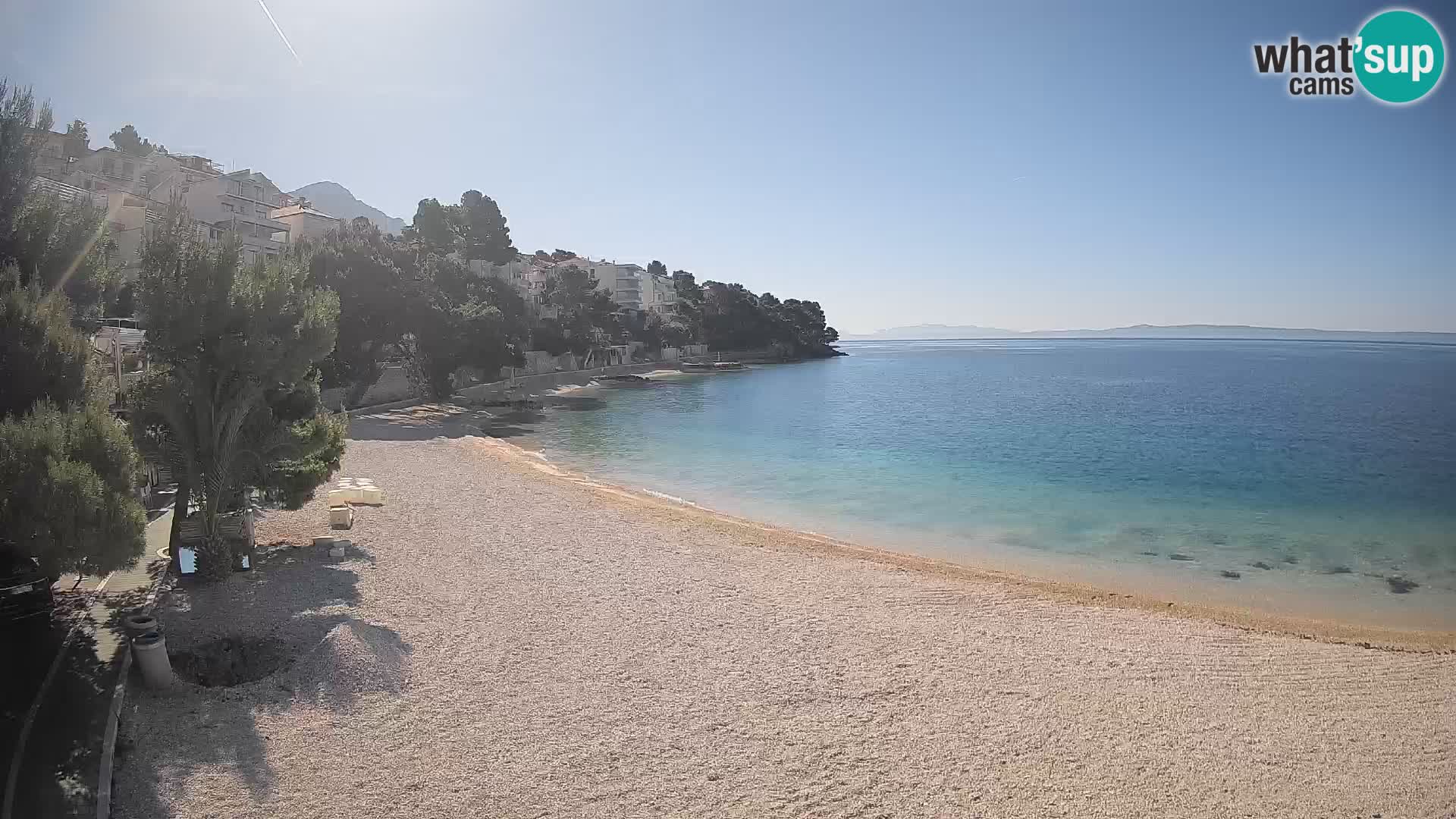 Webcam Playa Lučica Brela – Vista en directo de la costa adriática