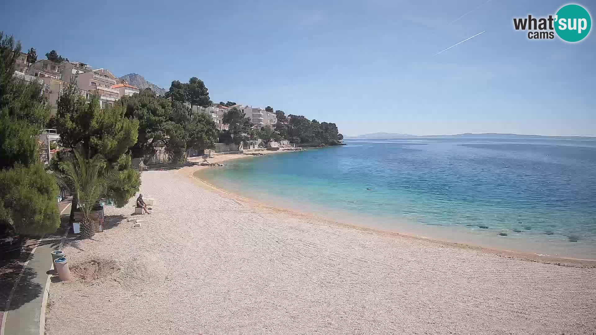 Webcam Lučica Beach Brela – Live View from the Adriatic Coast