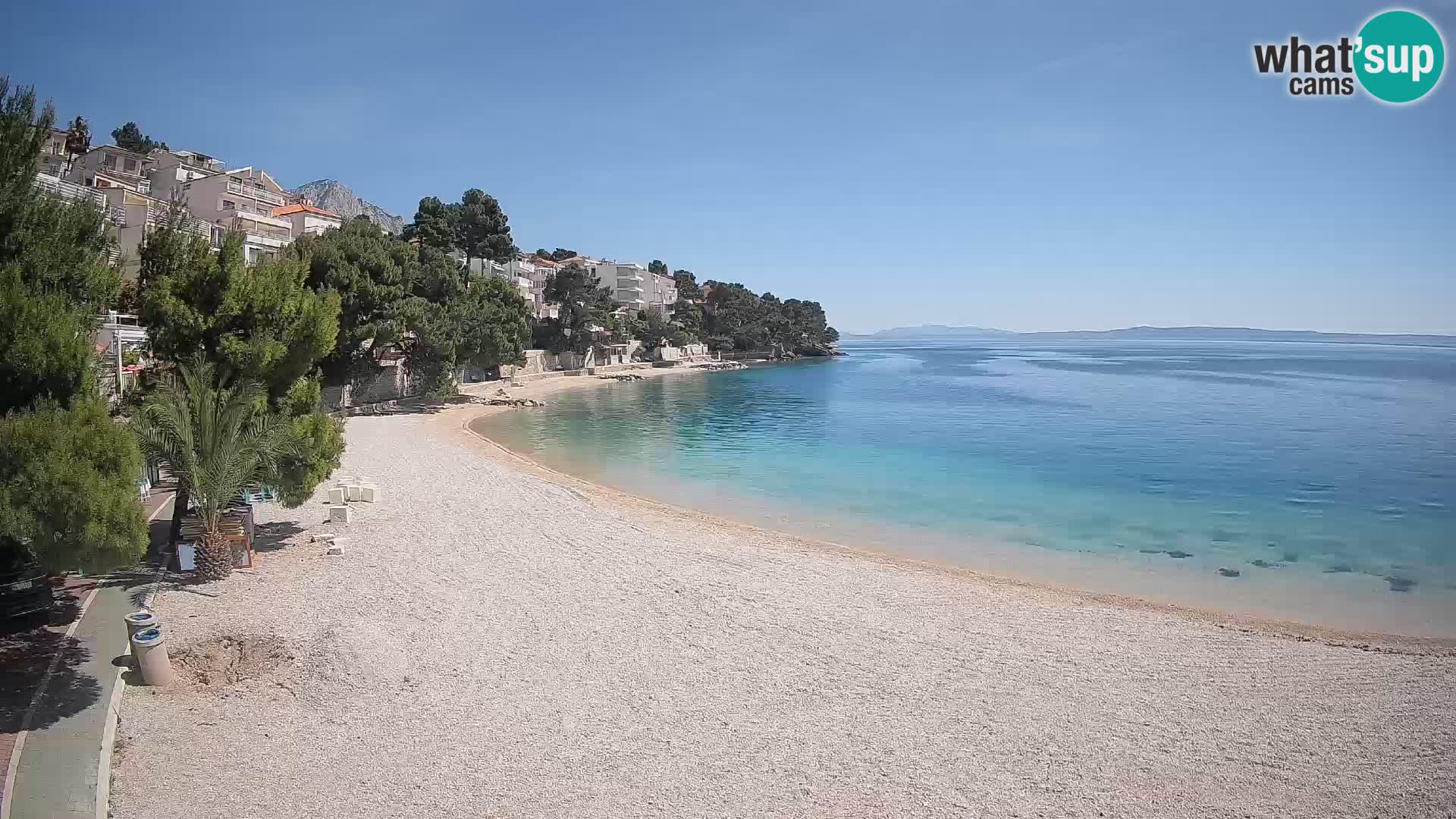 Webcam Lučica Beach Brela – Live View from the Adriatic Coast