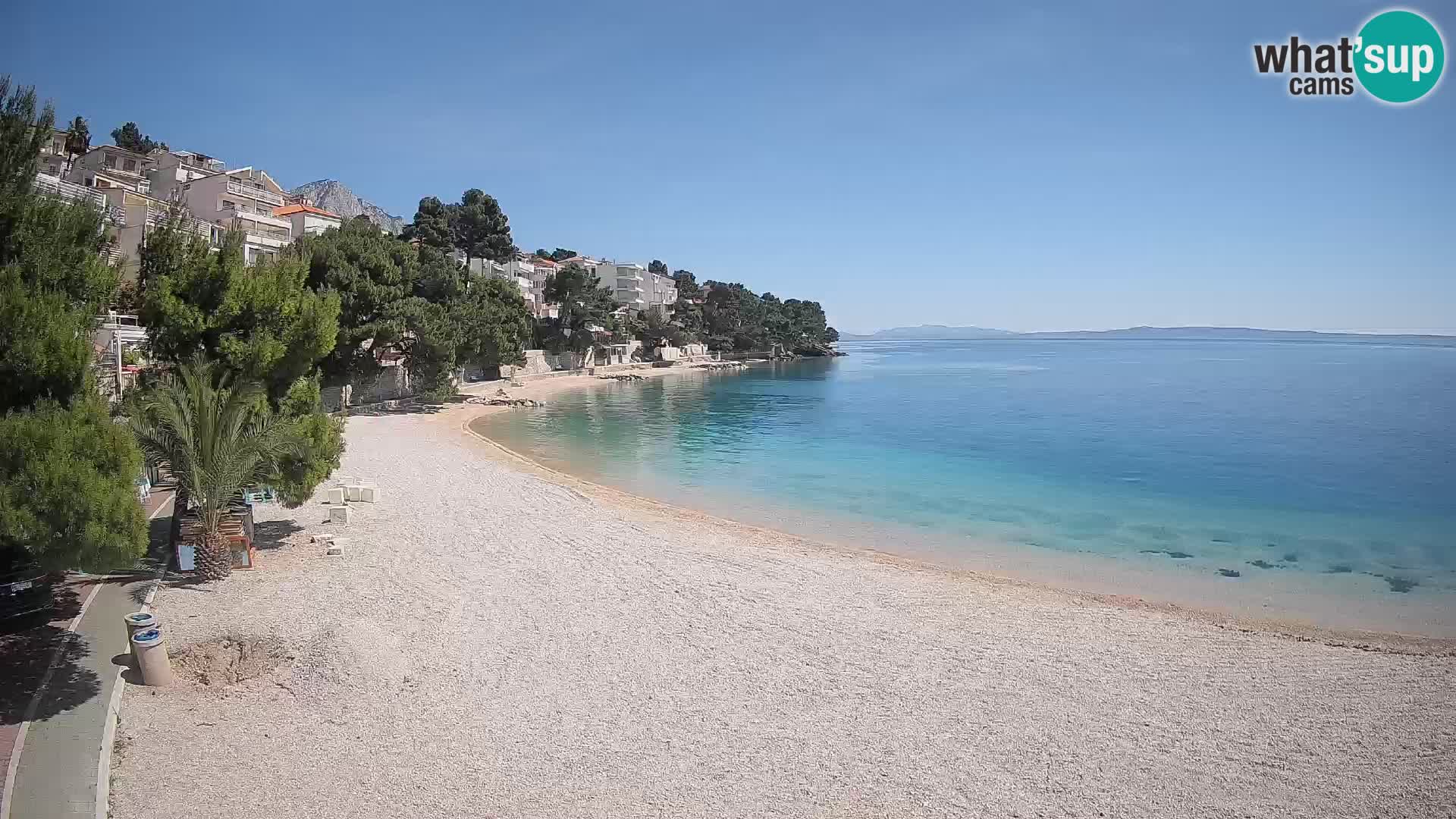 Webcam Playa Lučica Brela – Vista en directo de la costa adriática