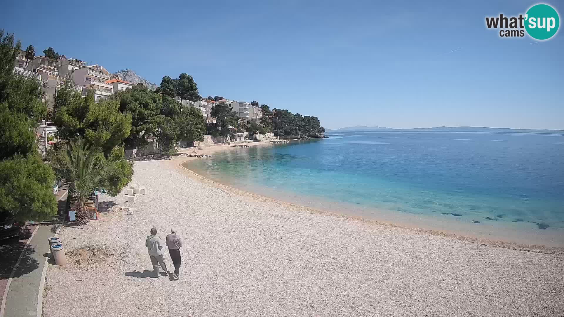 Webcam Playa Lučica Brela – Vista en directo de la costa adriática