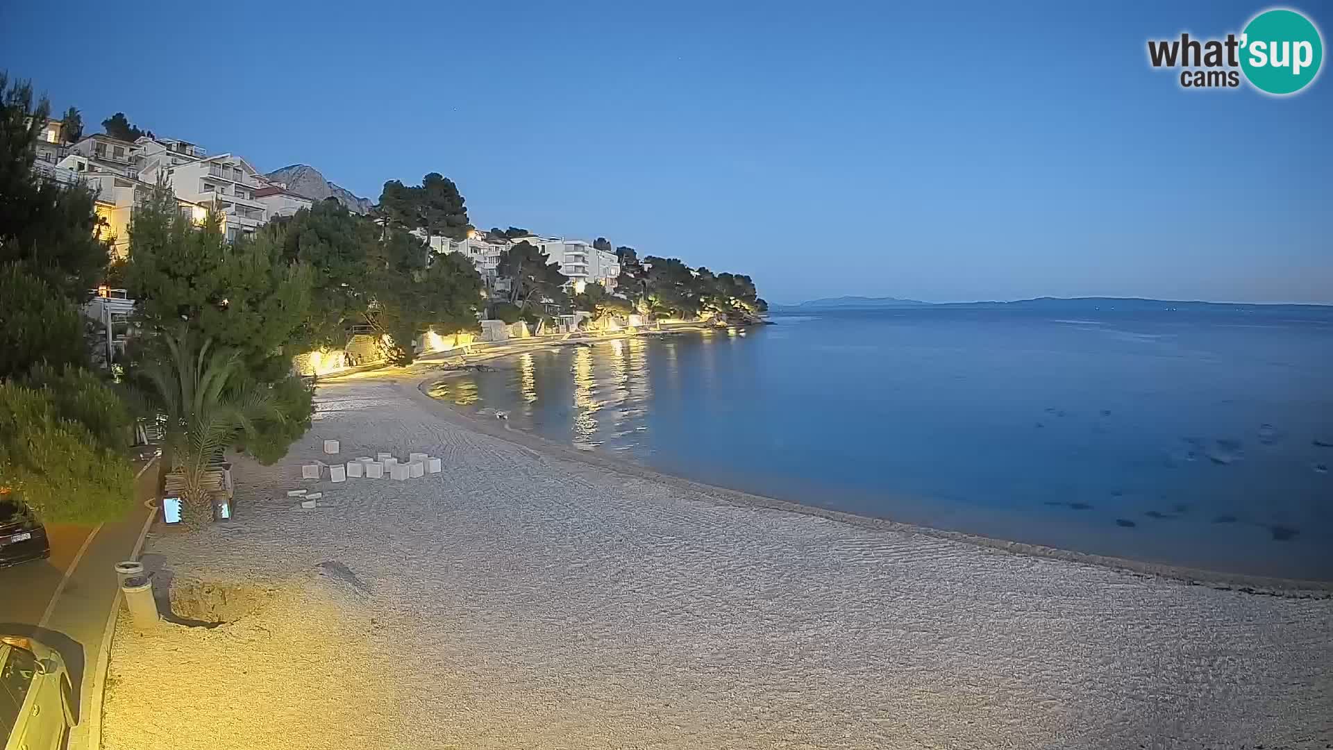 Webcam Playa Lučica Brela – Vista en directo de la costa adriática