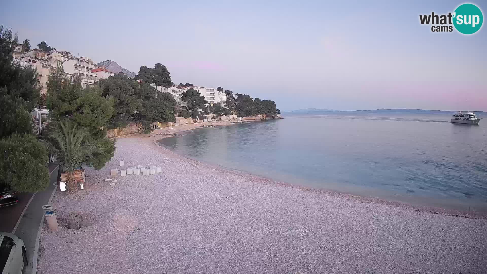 Webcam Playa Lučica Brela – Vista en directo de la costa adriática