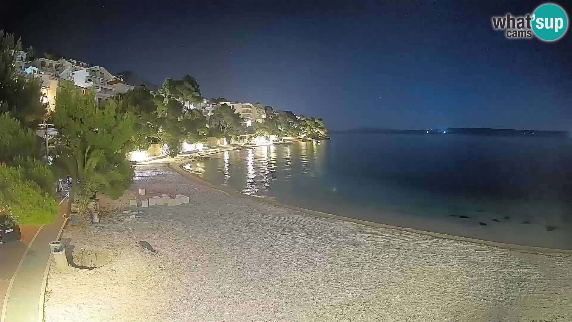 Webcam Lučica Strand Beach Brela – Liveblick von der Adriaküste