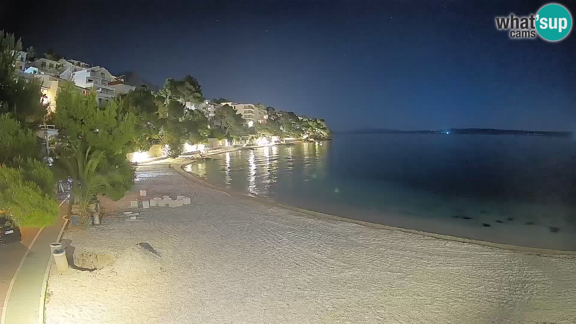 Webcam Plage Lučica Brela – Vue en direct sur la côte adriatique