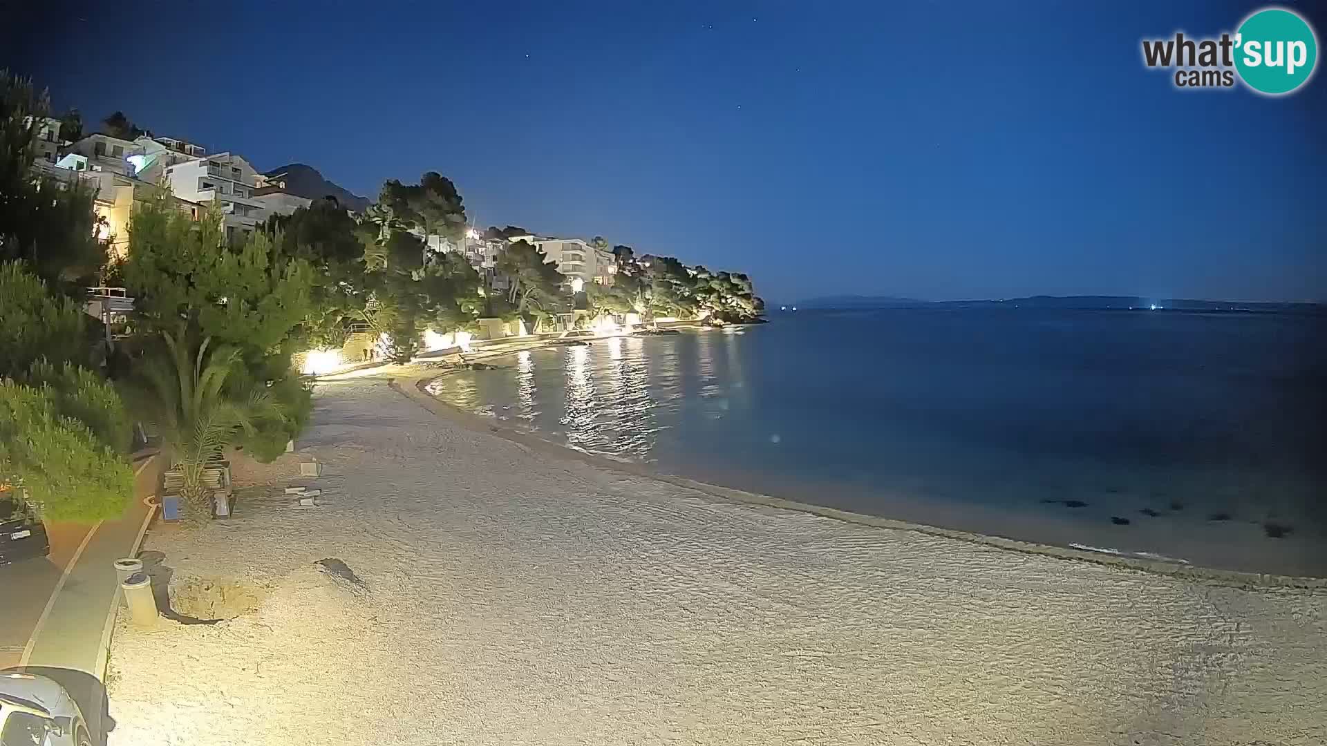 Webcam Spiaggia Lučica Brela – Vista live sulla costa adriatica