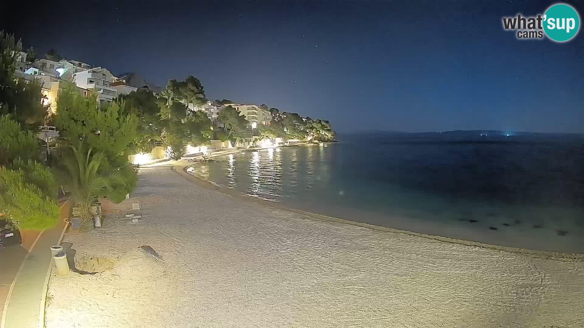 Webcam Plage Lučica Brela – Vue en direct sur la côte adriatique