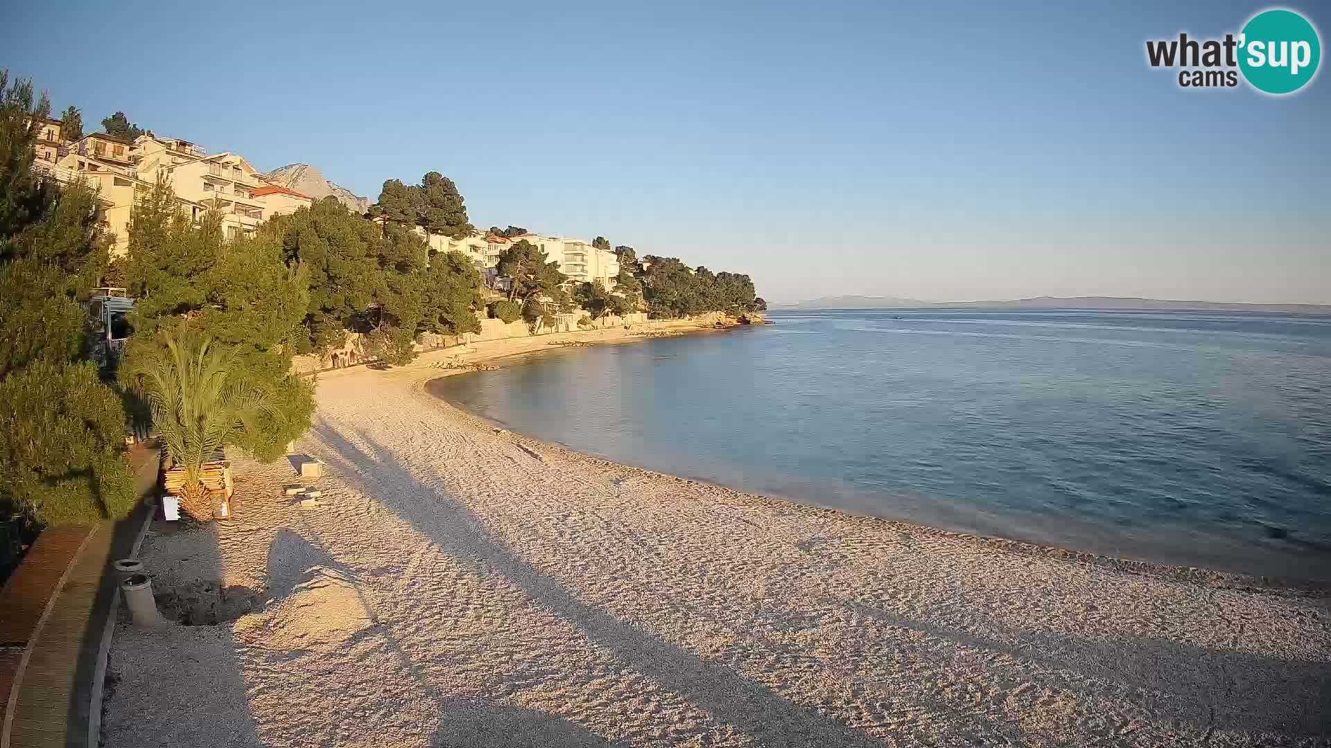 Webcam Playa Lučica Brela – Vista en directo de la costa adriática