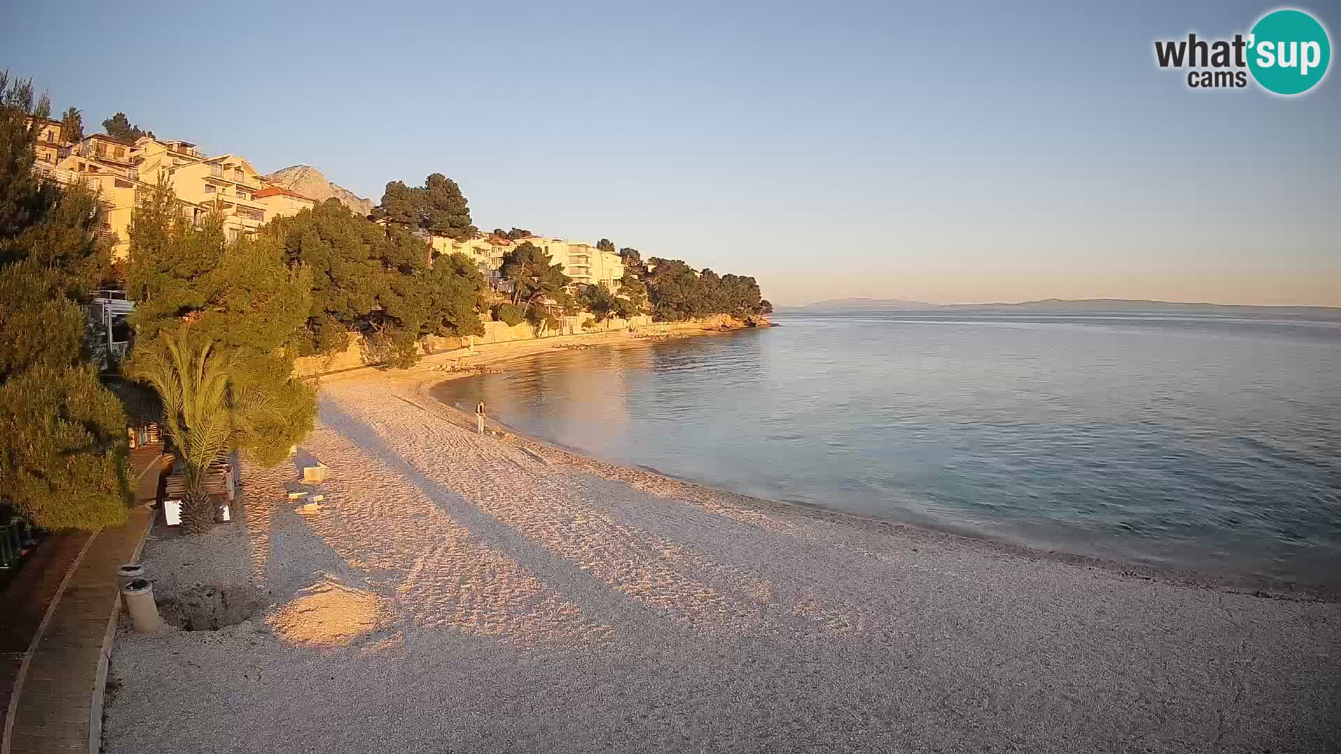 Webcam Spiaggia Lučica Brela – Vista live sulla costa adriatica