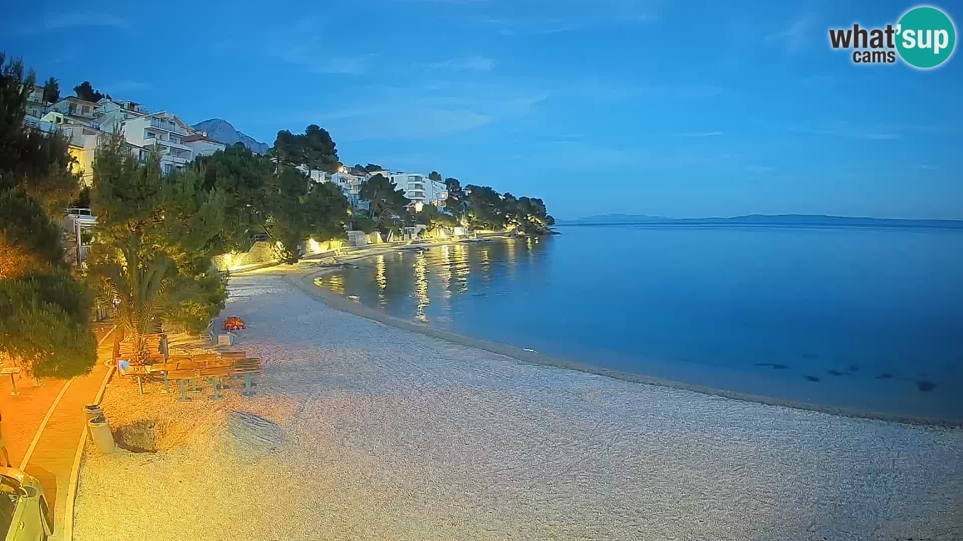 Webcam Lučica Beach Brela – Live View from the Adriatic Coast