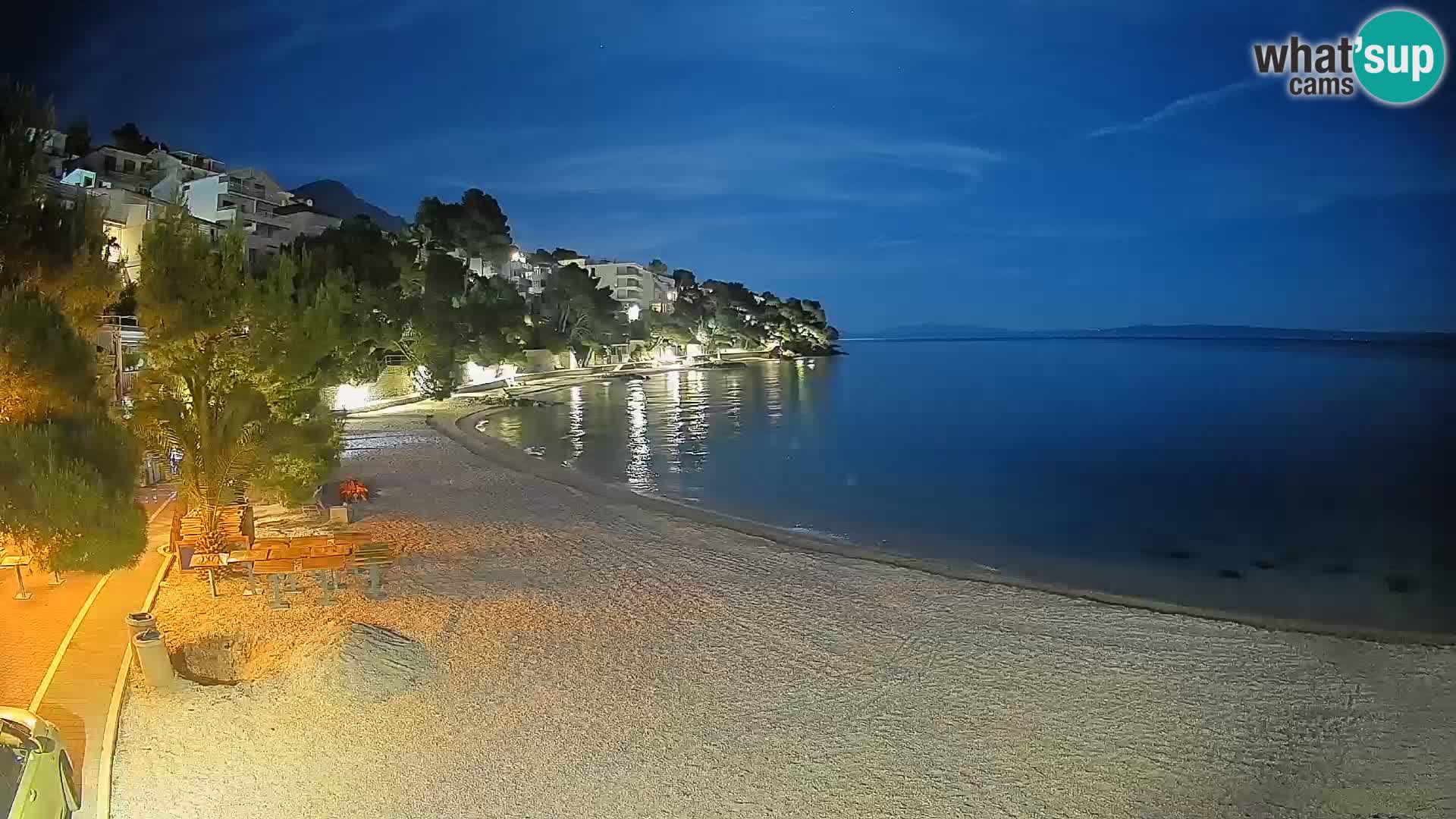 Webcam Plage Lučica Brela – Vue en direct sur la côte adriatique