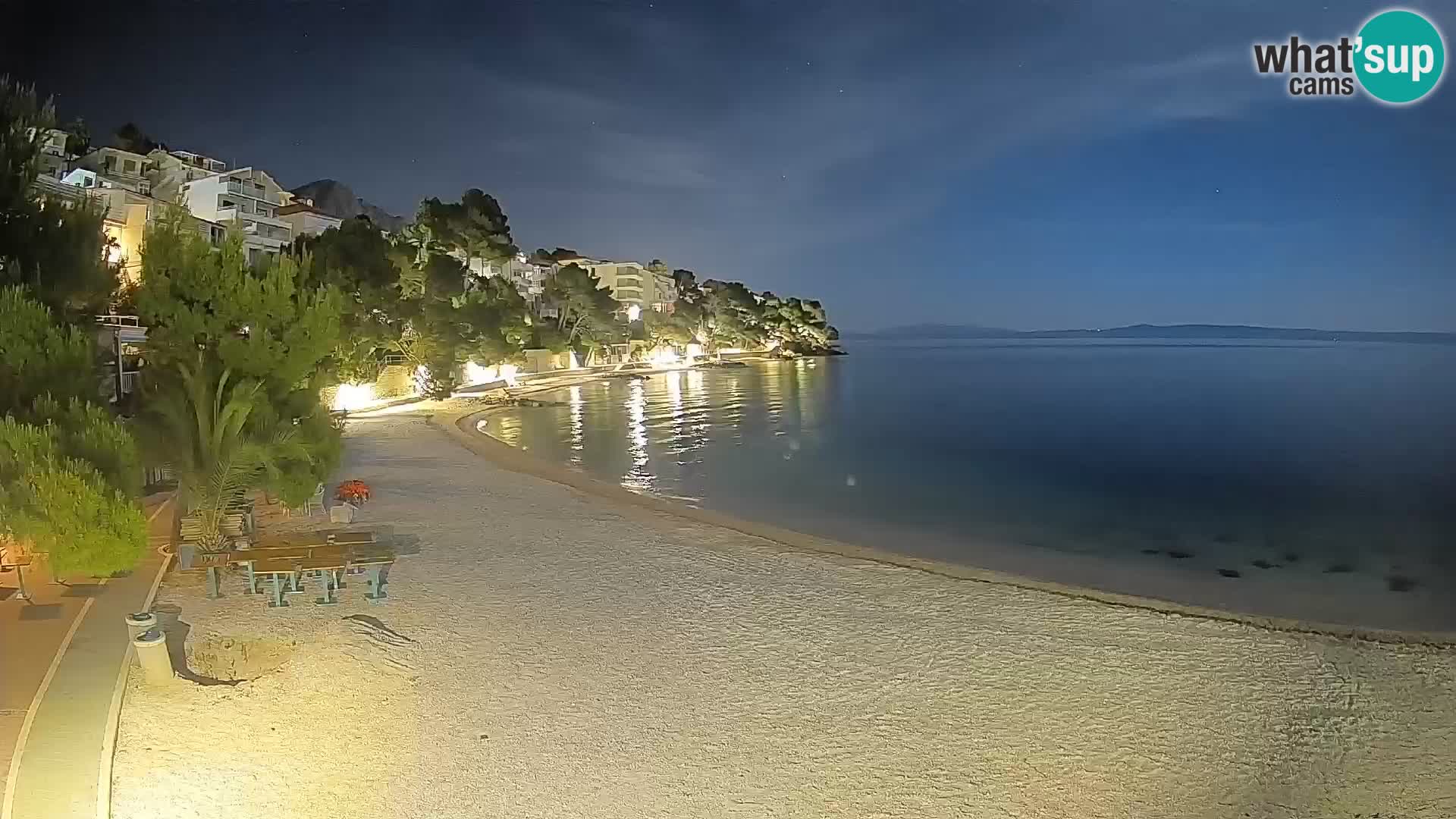 Webcam Spiaggia Lučica Brela – Vista live sulla costa adriatica