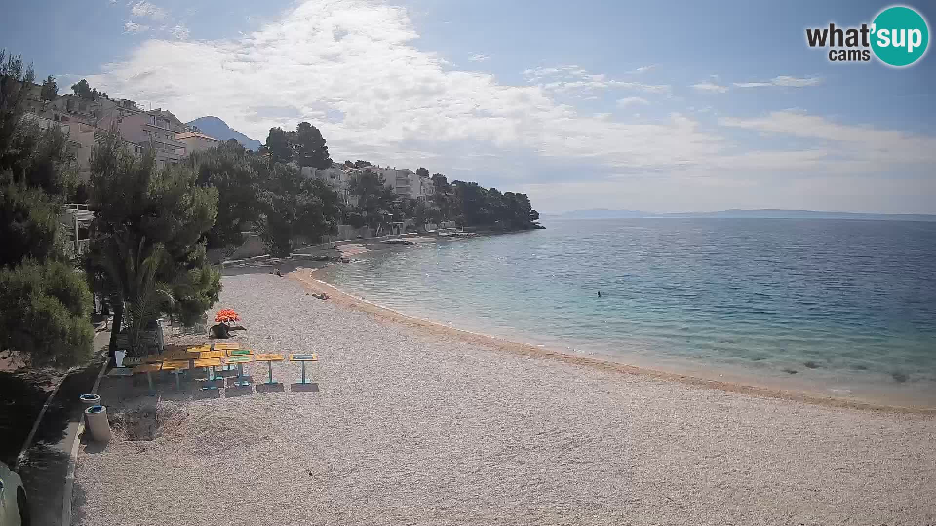 Webcam Lučica Beach Brela – Live View from the Adriatic Coast