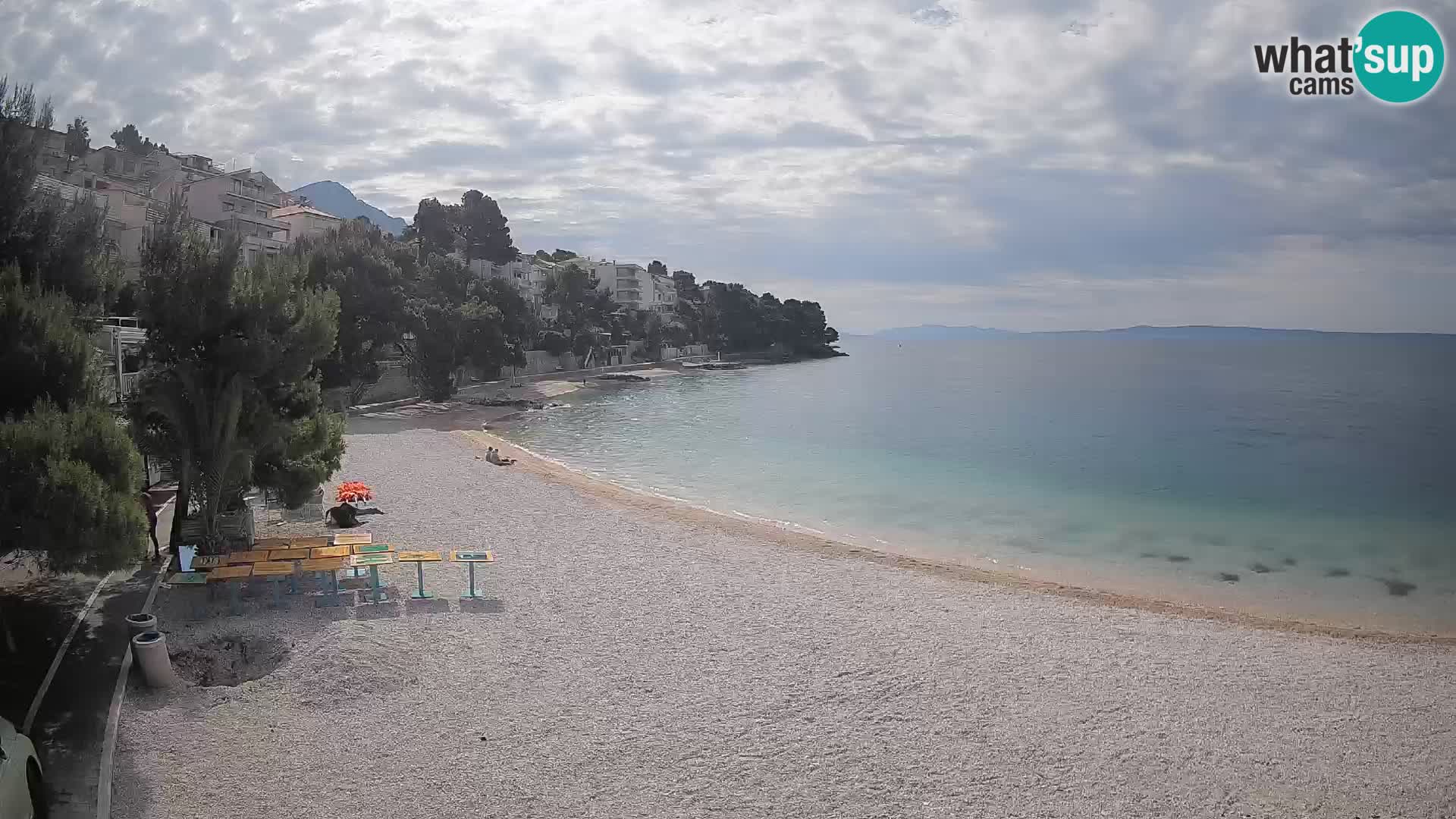 Webcam Spiaggia Lučica Brela – Vista live sulla costa adriatica