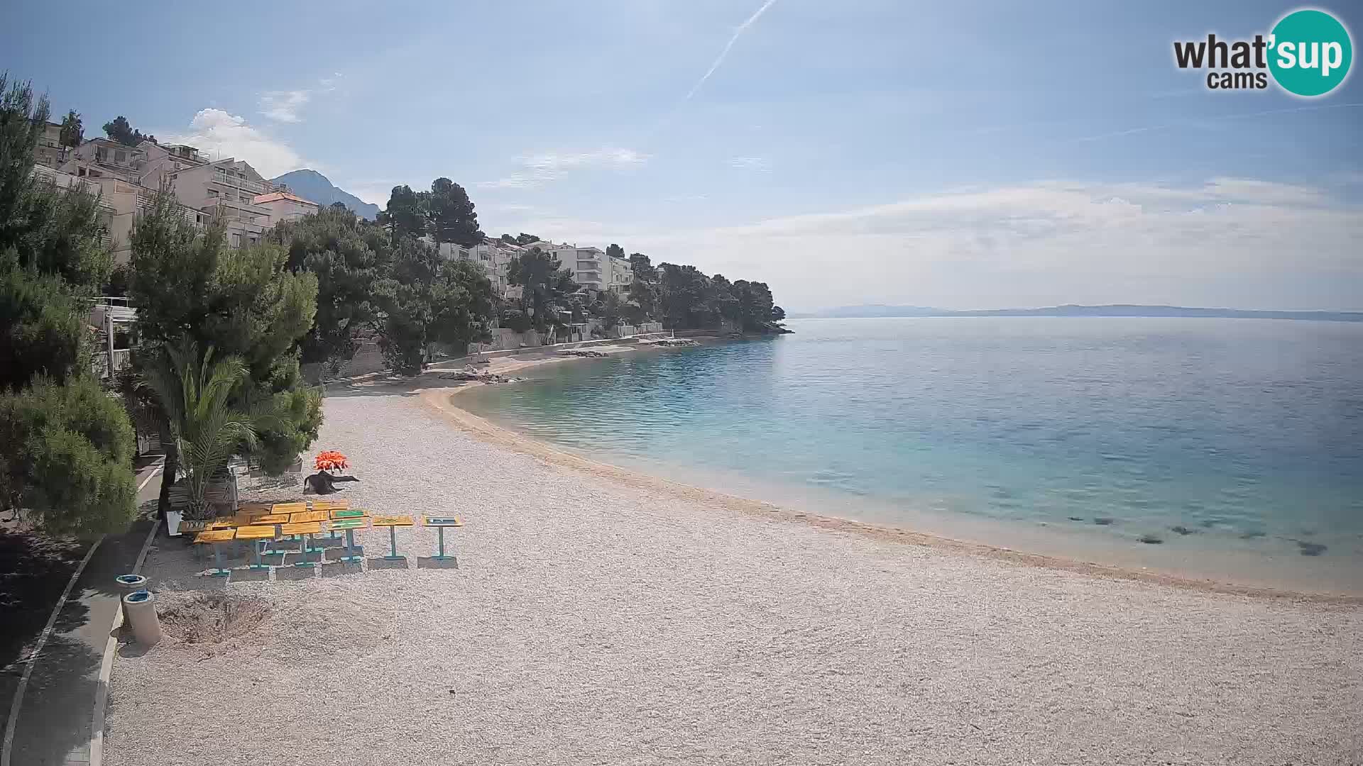 Webcam Lučica Beach Brela – Live View from the Adriatic Coast