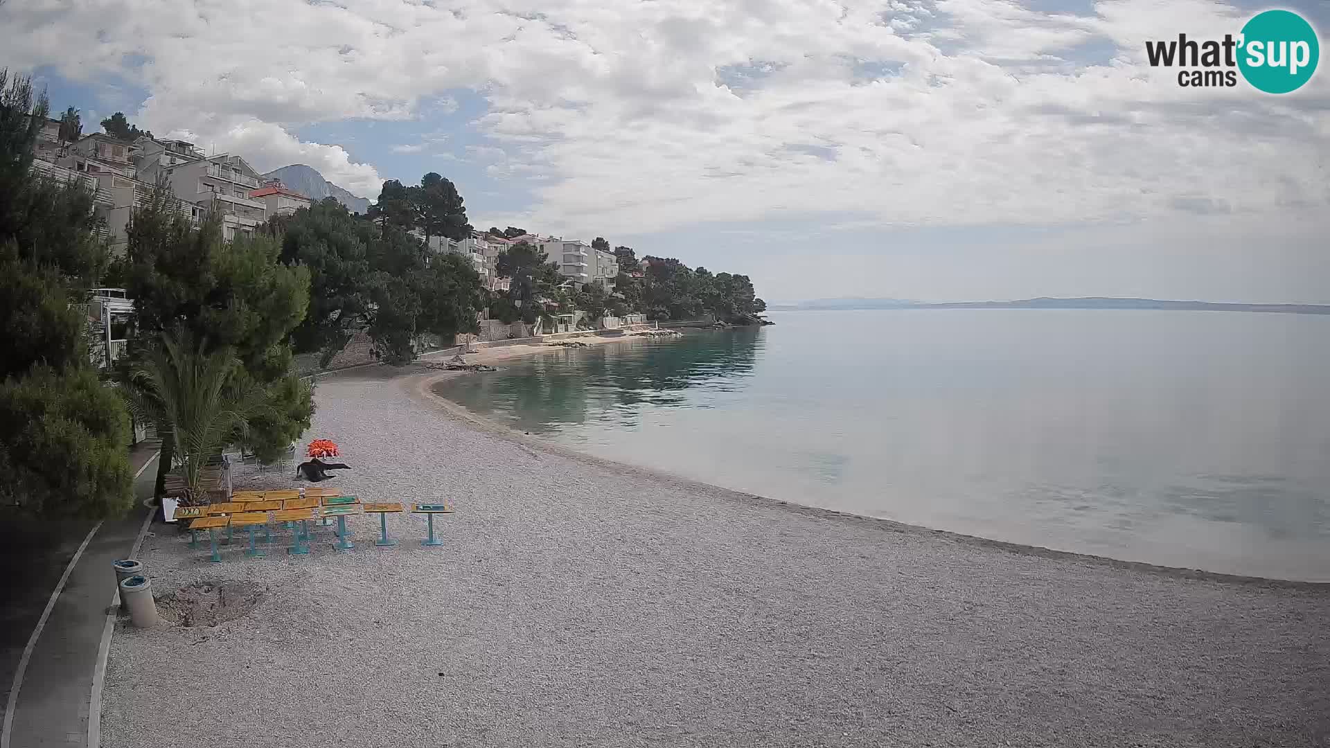 Webcam Lučica Beach Brela – Live View from the Adriatic Coast