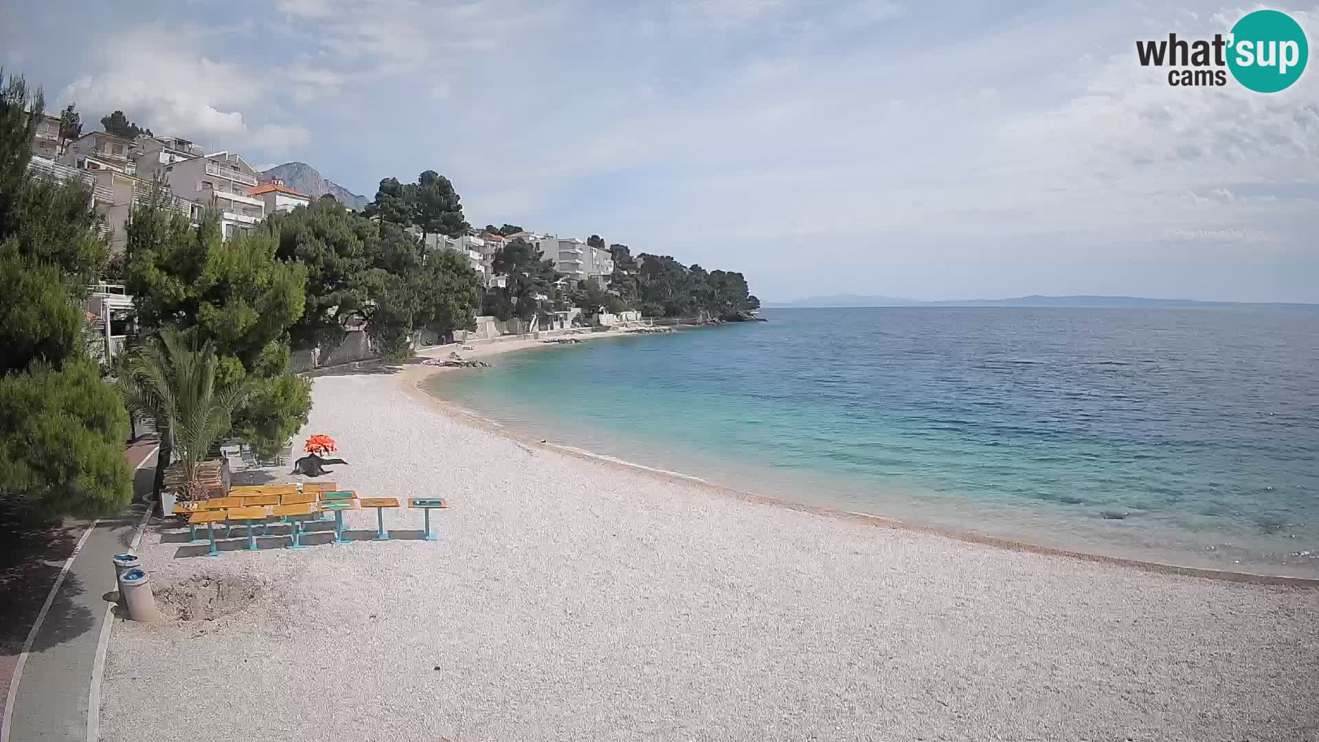 Webcam Lučica Beach Brela – Live View from the Adriatic Coast