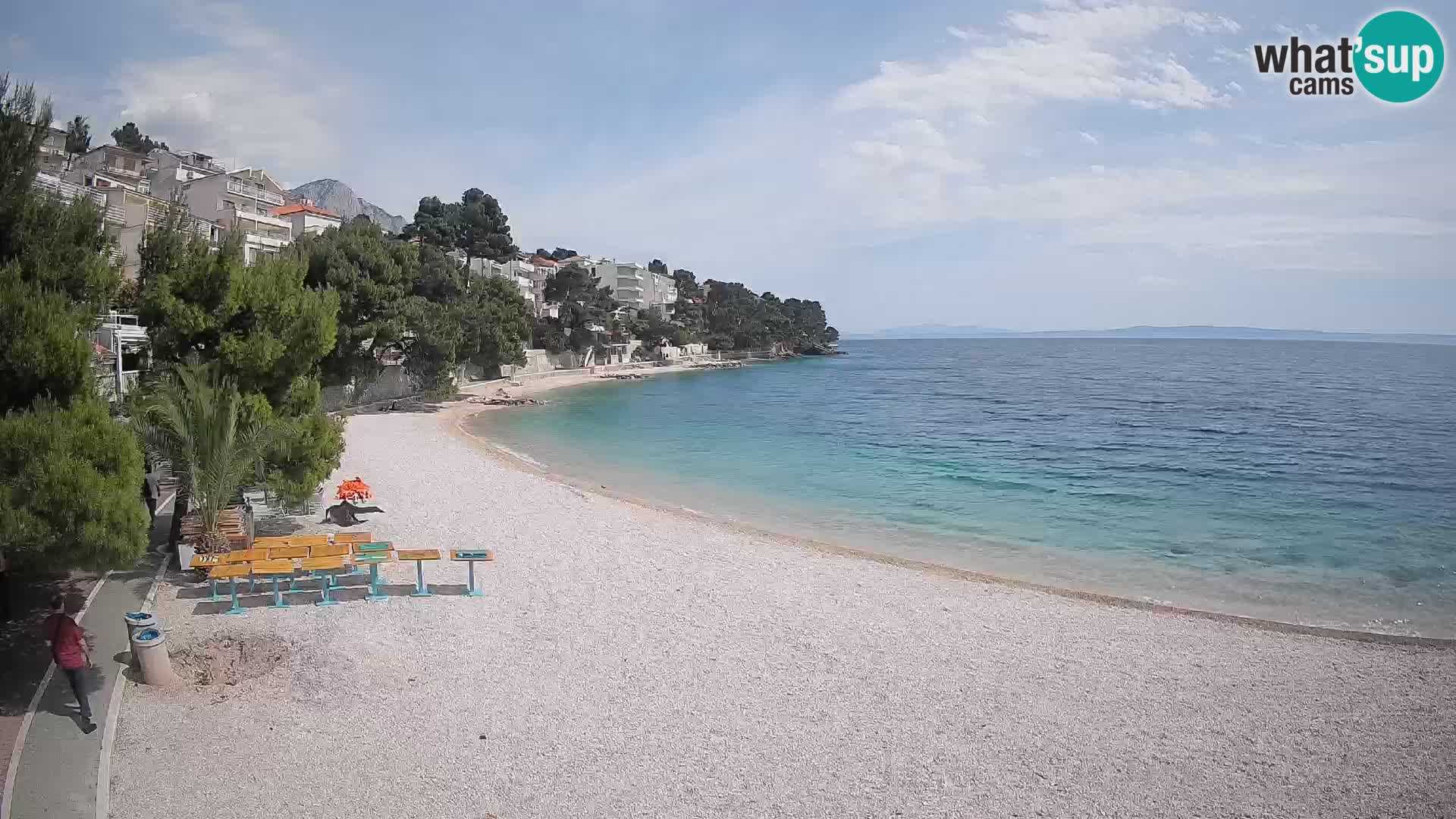 Webcam Spiaggia Lučica Brela – Vista live sulla costa adriatica