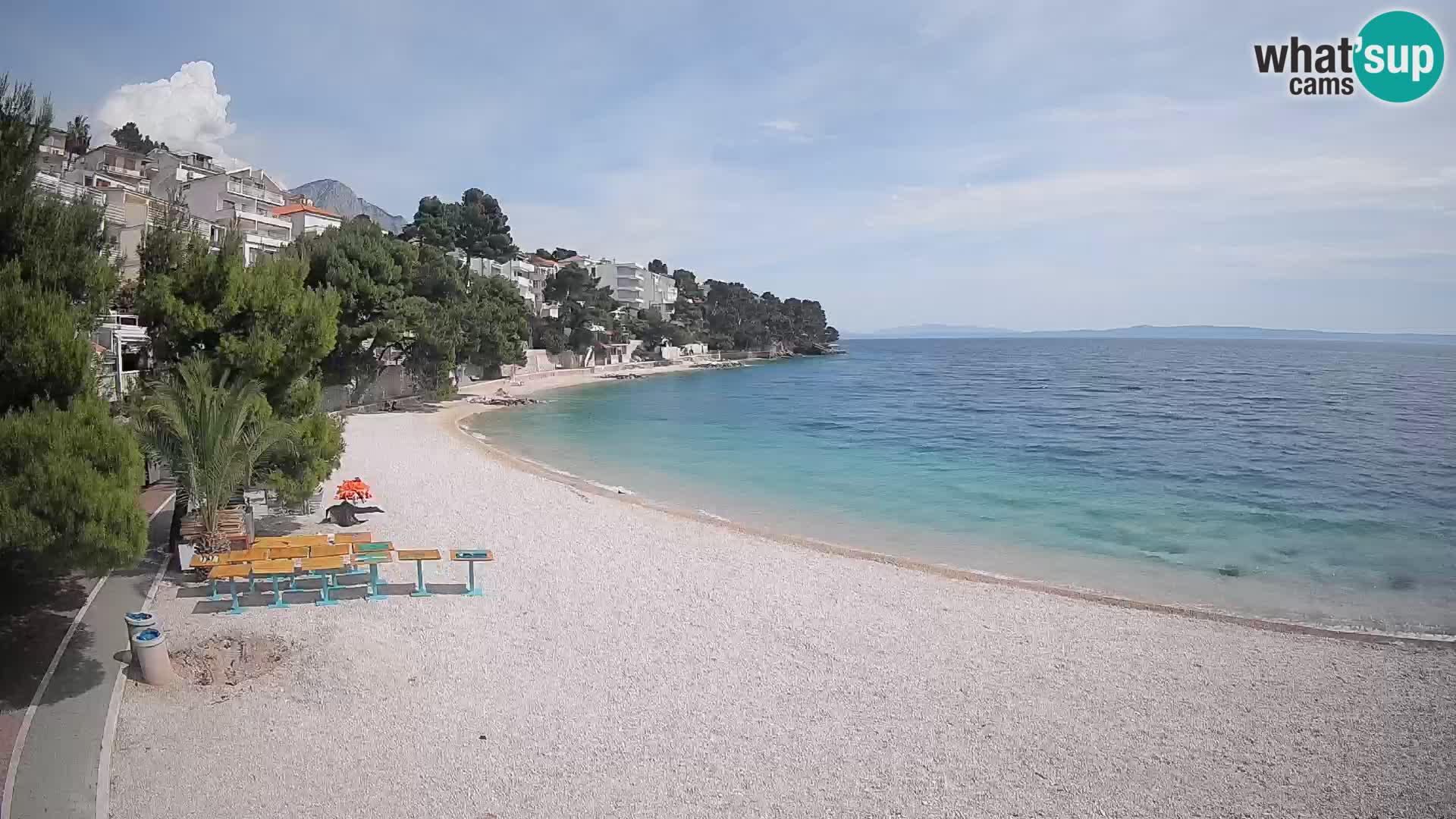 Webcam Playa Lučica Brela – Vista en directo de la costa adriática